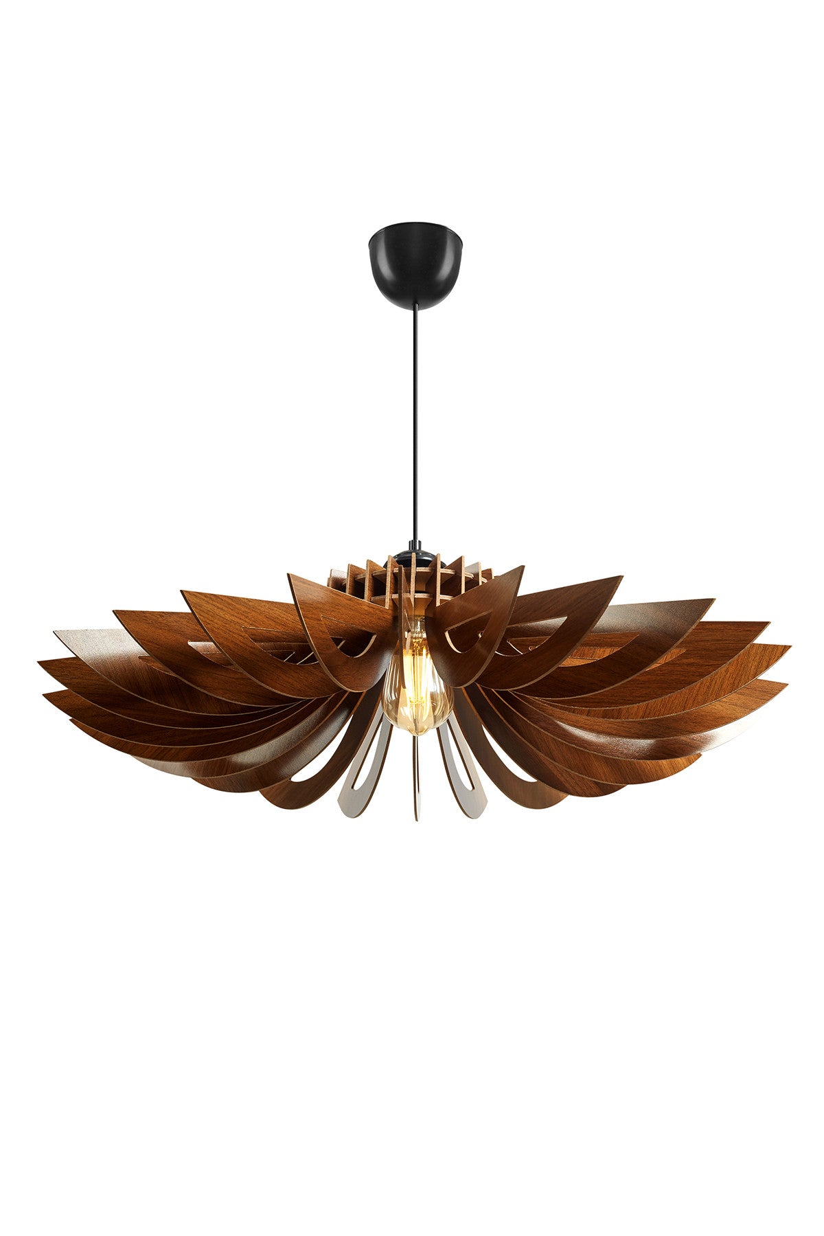 159 Pendellampe - Walnuss in Walnuss präsentiert im Onlineshop von KAQTU Design AG. Pendelleuchte ist von Opviq