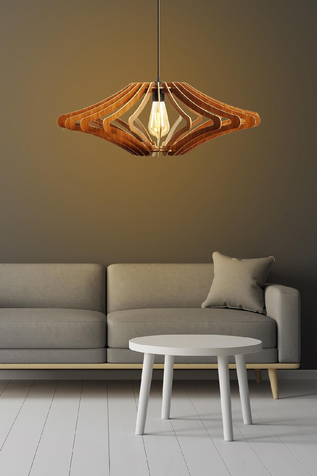 168 in Walnuss präsentiert im Onlineshop von KAQTU Design AG. Pendelleuchte ist von Opviq