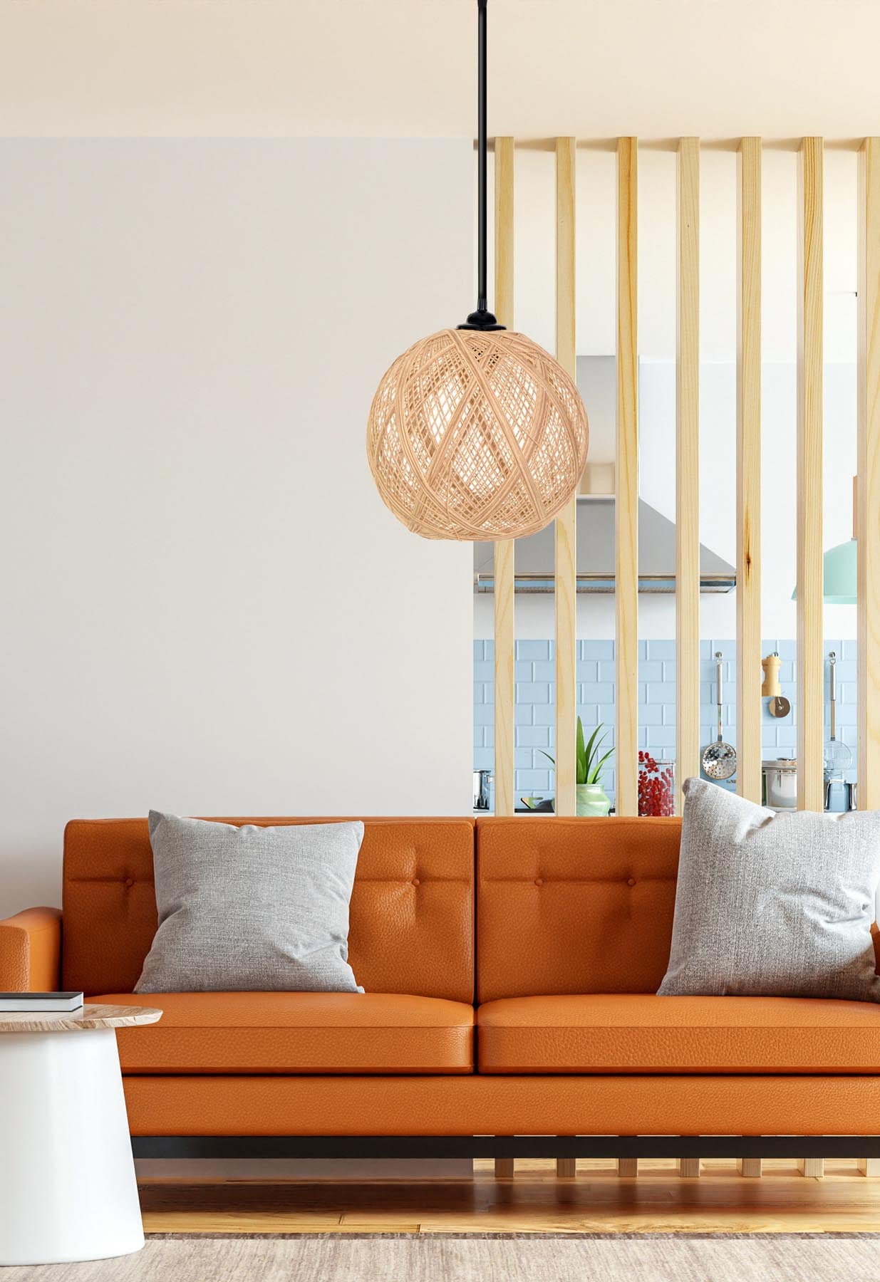 190 - KE in Braun Ecru präsentiert im Onlineshop von KAQTU Design AG. Pendelleuchte ist von Opviq