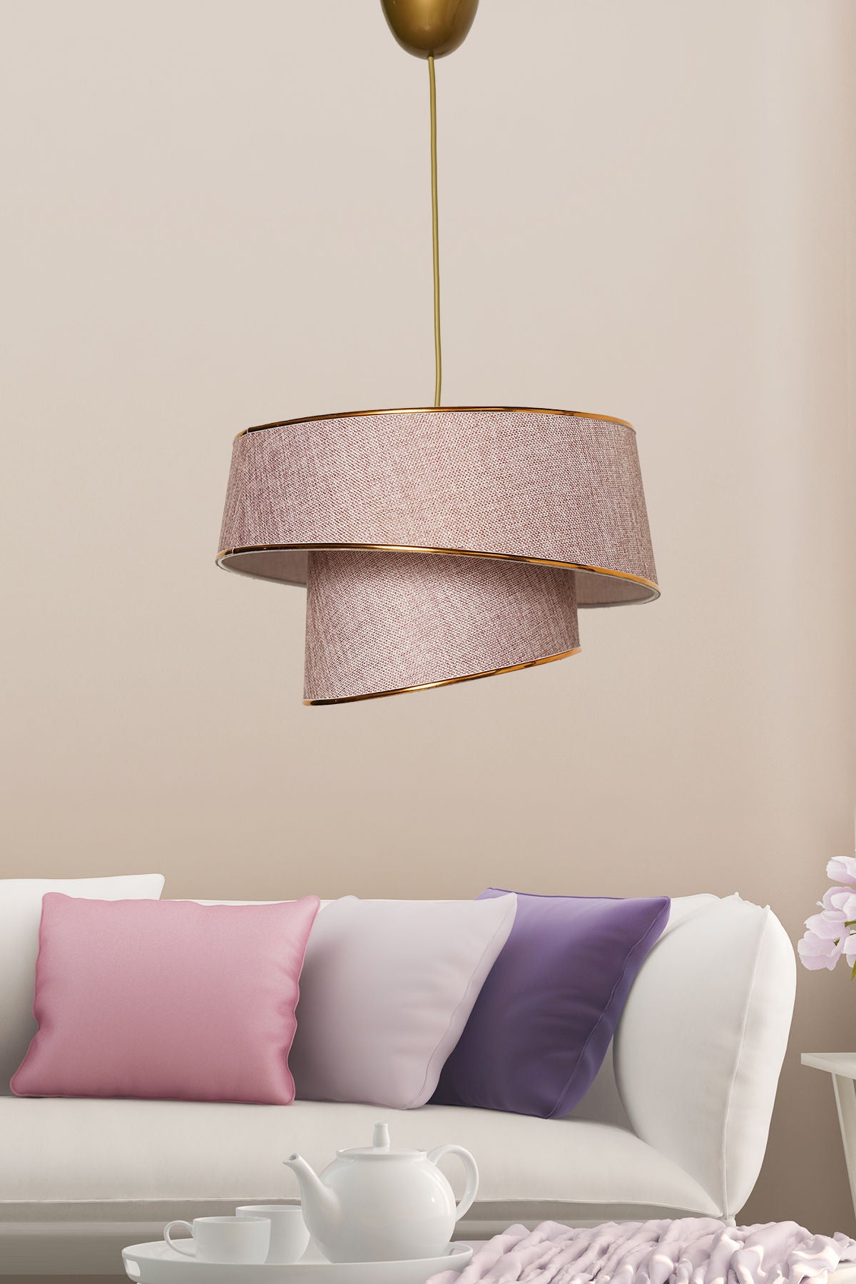Barette - Gold in Gold präsentiert im Onlineshop von KAQTU Design AG. Pendelleuchte ist von Opviq