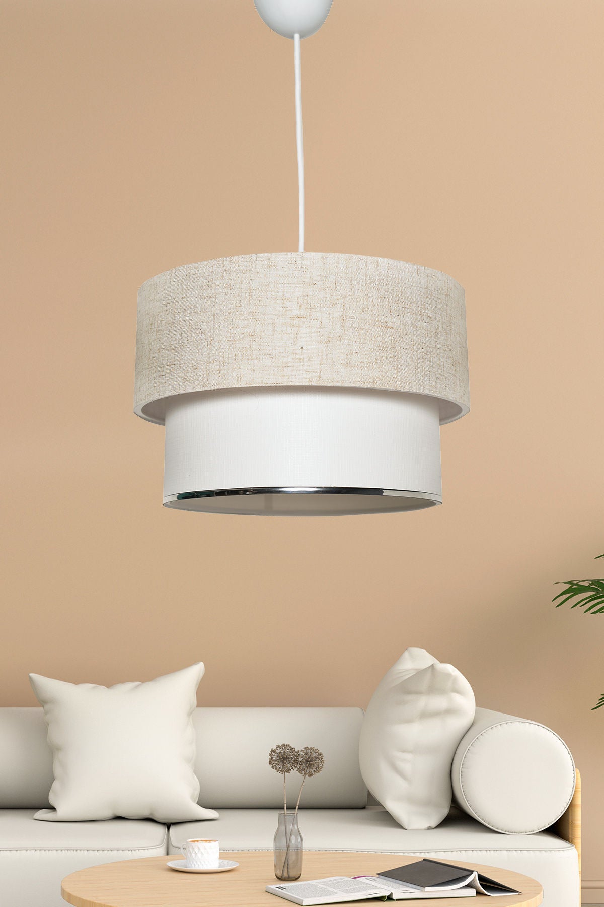 Corbeu - Cream in Creme
 Weiss präsentiert im Onlineshop von KAQTU Design AG. Pendelleuchte ist von Opviq
