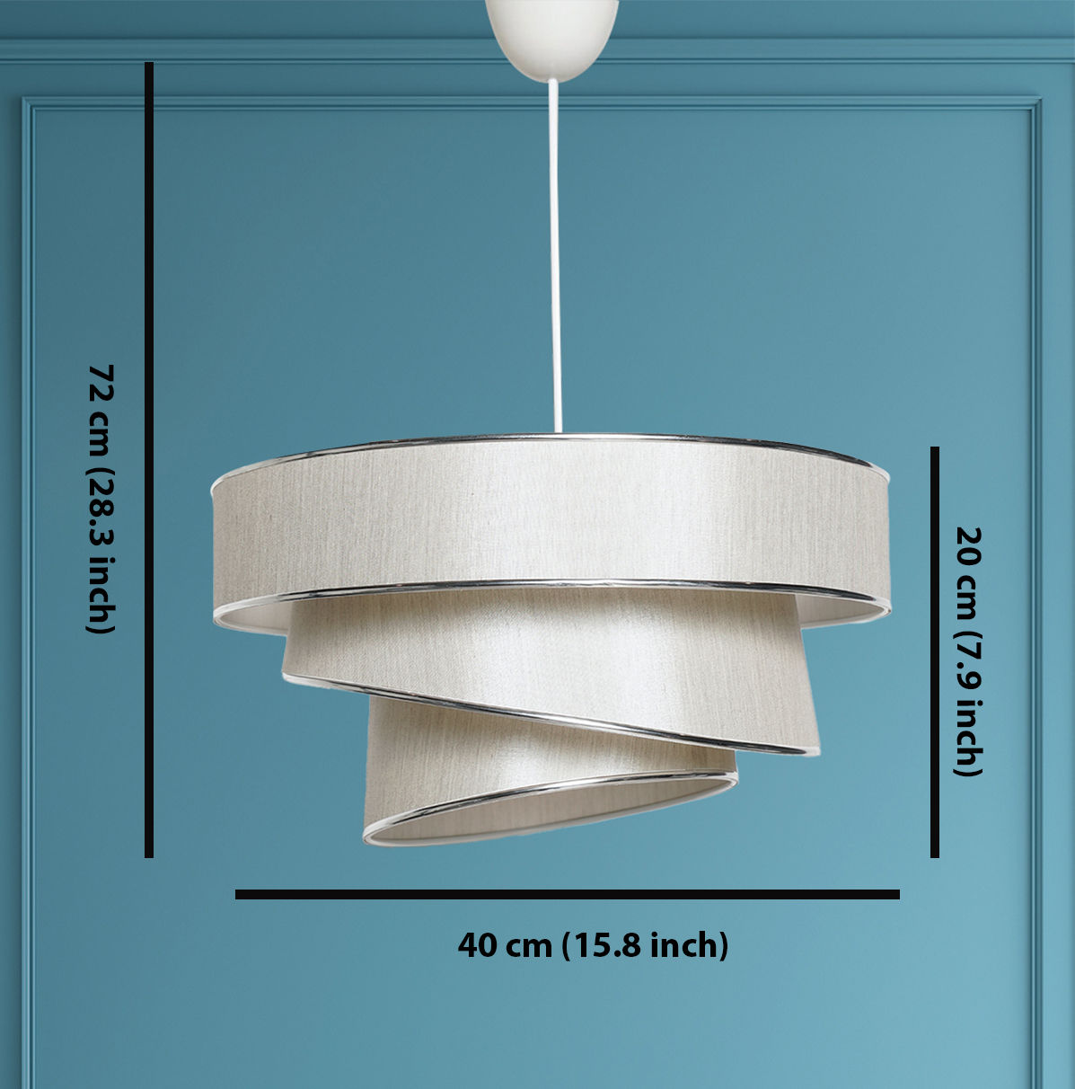 Couper - Beige, Silver in Beige Silber präsentiert im Onlineshop von KAQTU Design AG. Pendelleuchte ist von Opviq