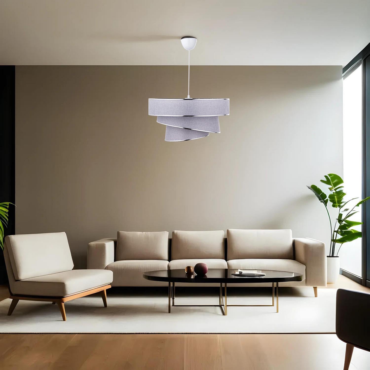 Couper - Grey, Silver in Grau Silber präsentiert im Onlineshop von KAQTU Design AG. Pendelleuchte ist von Opviq