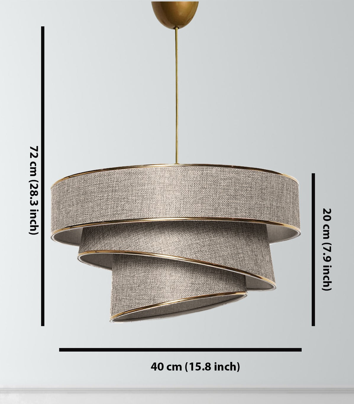 Couper - Beige, Gold in Beige Gold präsentiert im Onlineshop von KAQTU Design AG. Pendelleuchte ist von Opviq