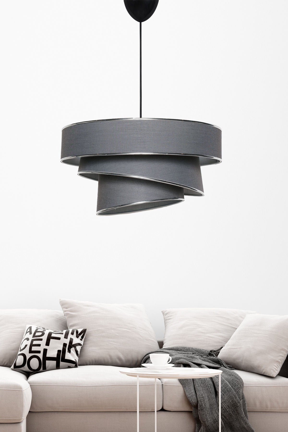 Couper - Anthracite, Silver in Anthrazit Silber präsentiert im Onlineshop von KAQTU Design AG. Pendelleuchte ist von Opviq