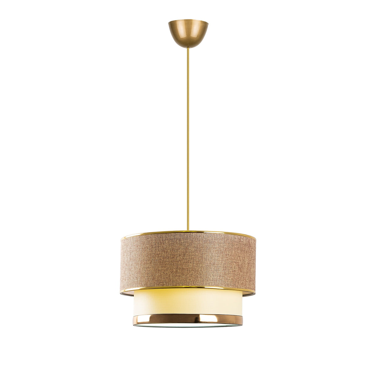 Cake Pendellampe - Beige Gold in Beige Gold präsentiert im Onlineshop von KAQTU Design AG. Pendelleuchte ist von Opviq
