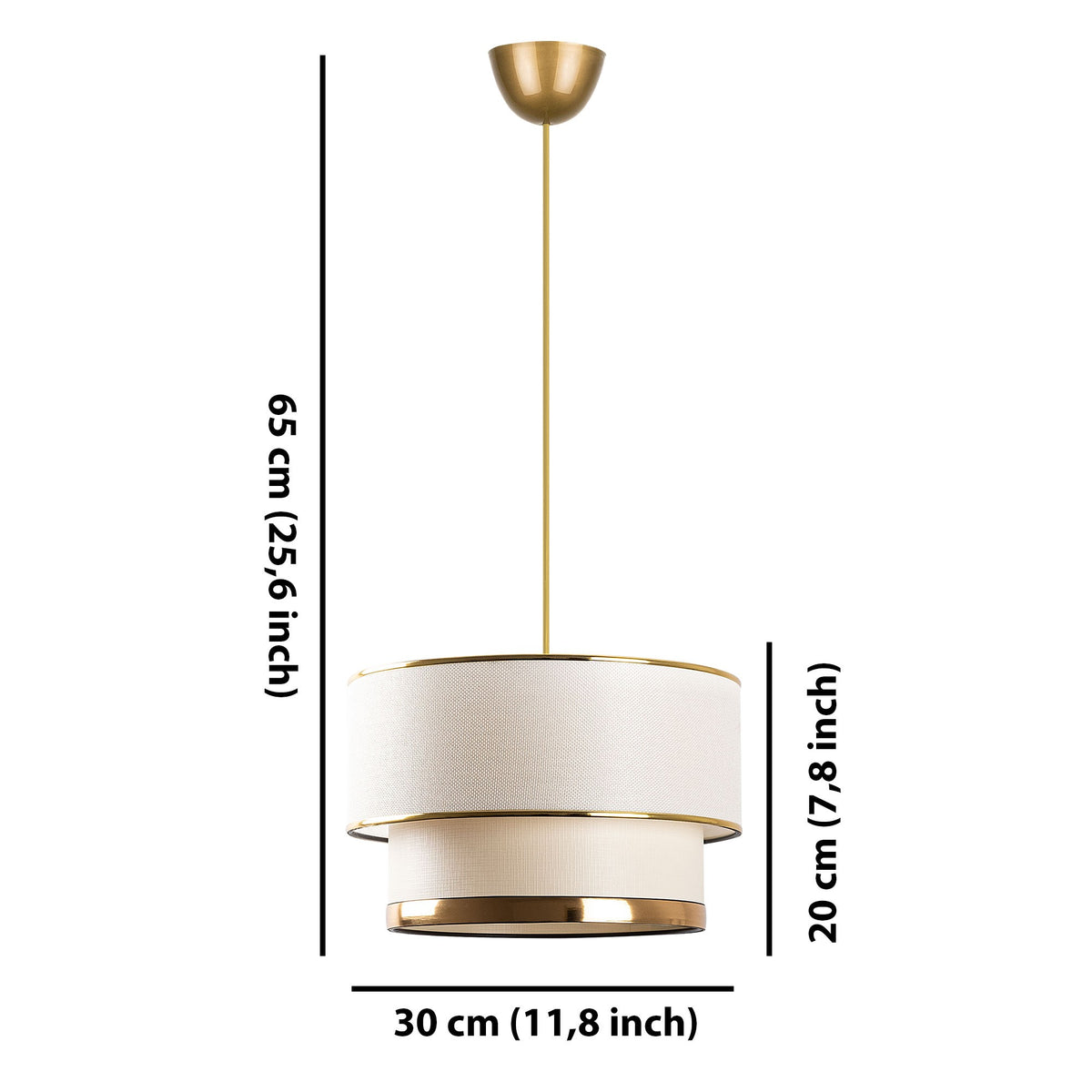 Cake Pendellampe - Creme
 Gold in Creme / Gold präsentiert im Onlineshop von KAQTU Design AG. Pendelleuchte ist von Opviq