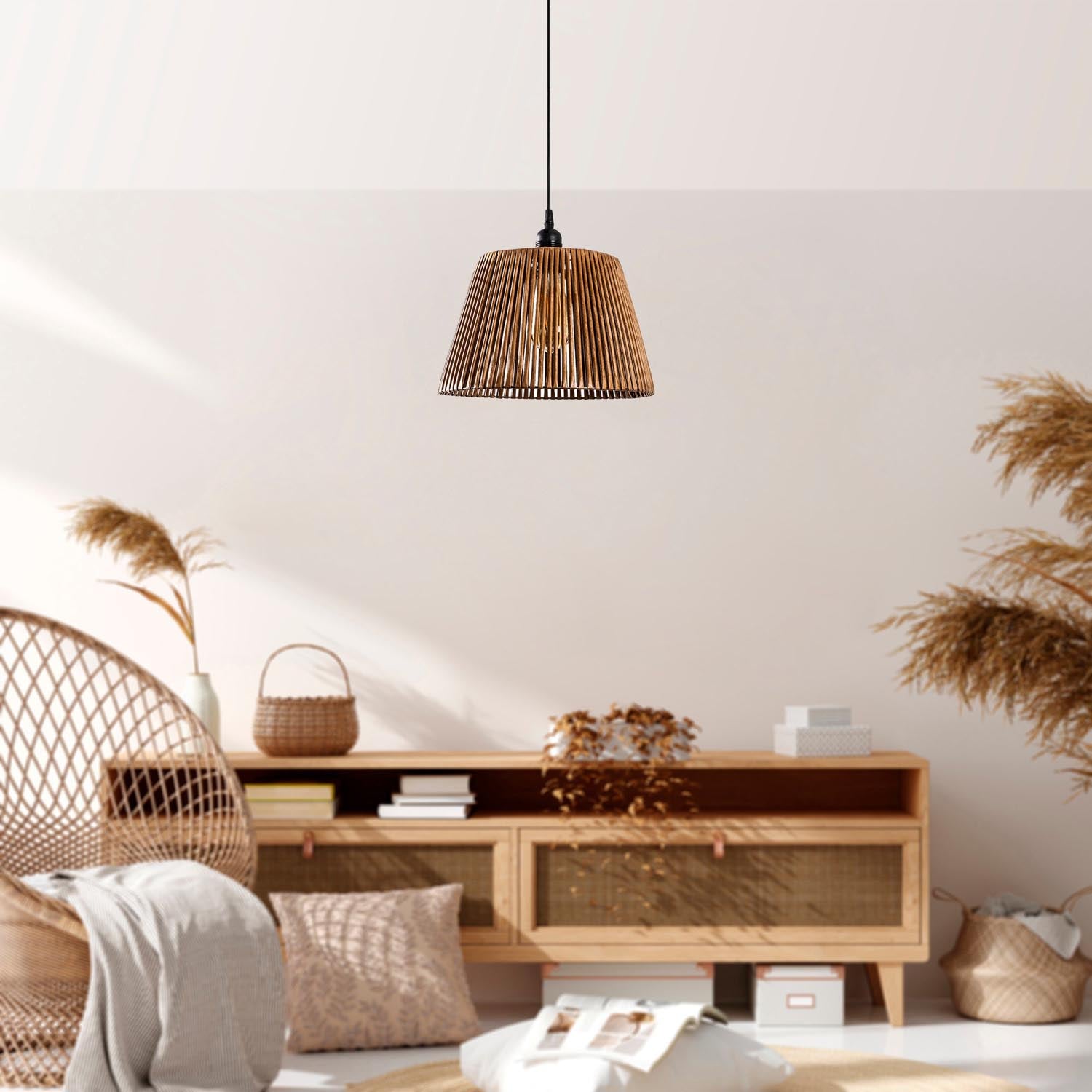Cone - Natural in Kamel präsentiert im Onlineshop von KAQTU Design AG. Pendelleuchte ist von Opviq