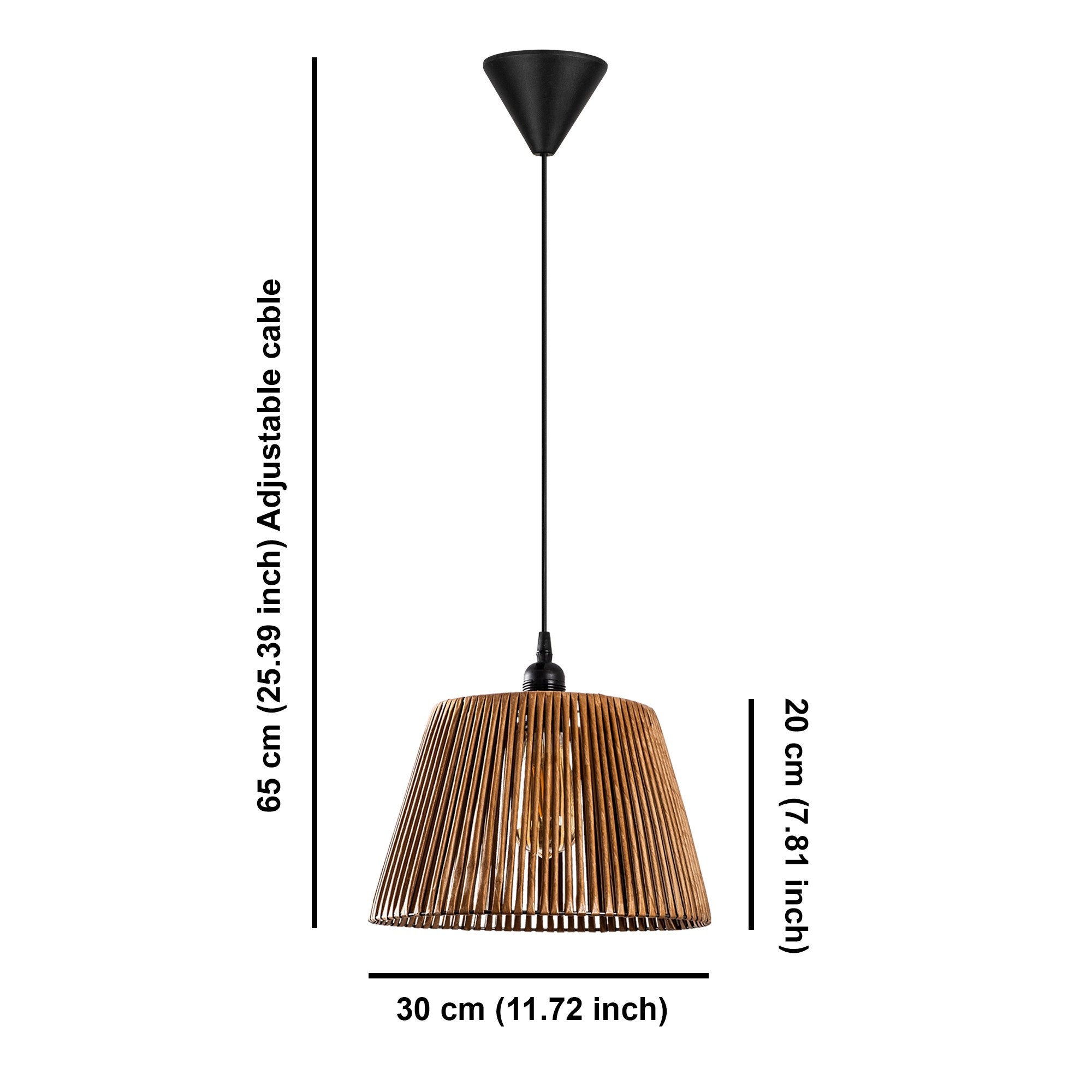Cone - Natural in Kamel präsentiert im Onlineshop von KAQTU Design AG. Pendelleuchte ist von Opviq