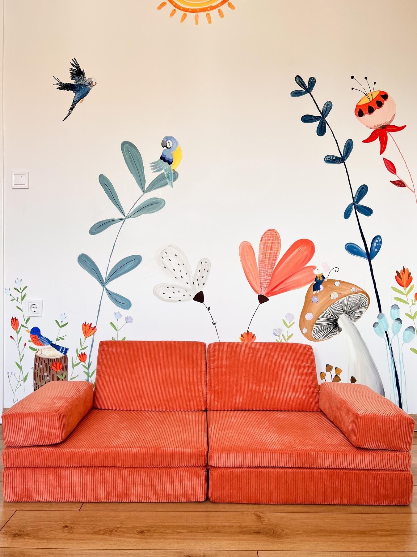 Puzzle - Orange in Orange präsentiert im Onlineshop von KAQTU Design AG. Bettsofa ist von Atelier Del Sofa