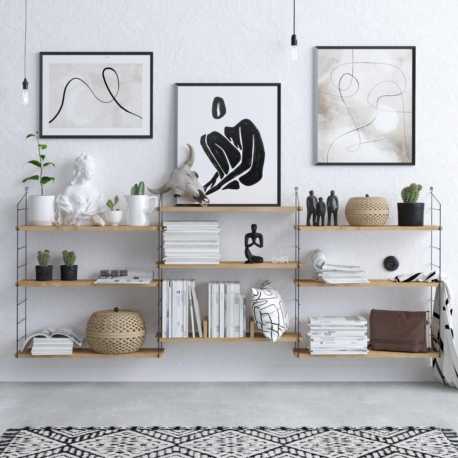 Laba in Eiche präsentiert im Onlineshop von KAQTU Design AG. Bücherregal ist von Hanah Home