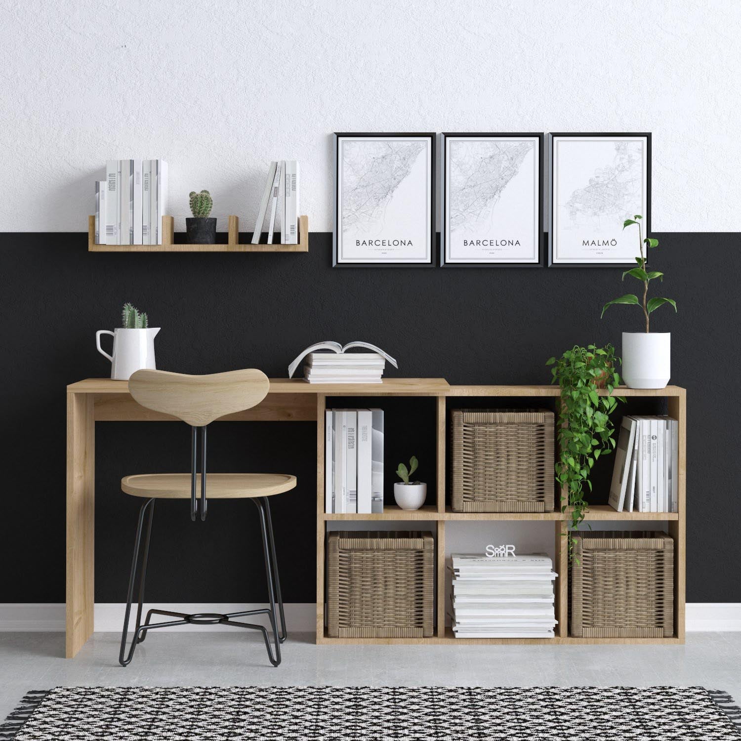 Blake in Eiche präsentiert im Onlineshop von KAQTU Design AG. Schreibtisch ist von Hanah Home