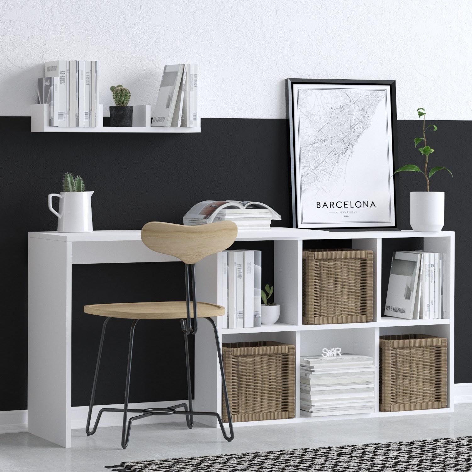 Jack in Weisseiche präsentiert im Onlineshop von KAQTU Design AG. Schreibtisch ist von Hanah Home