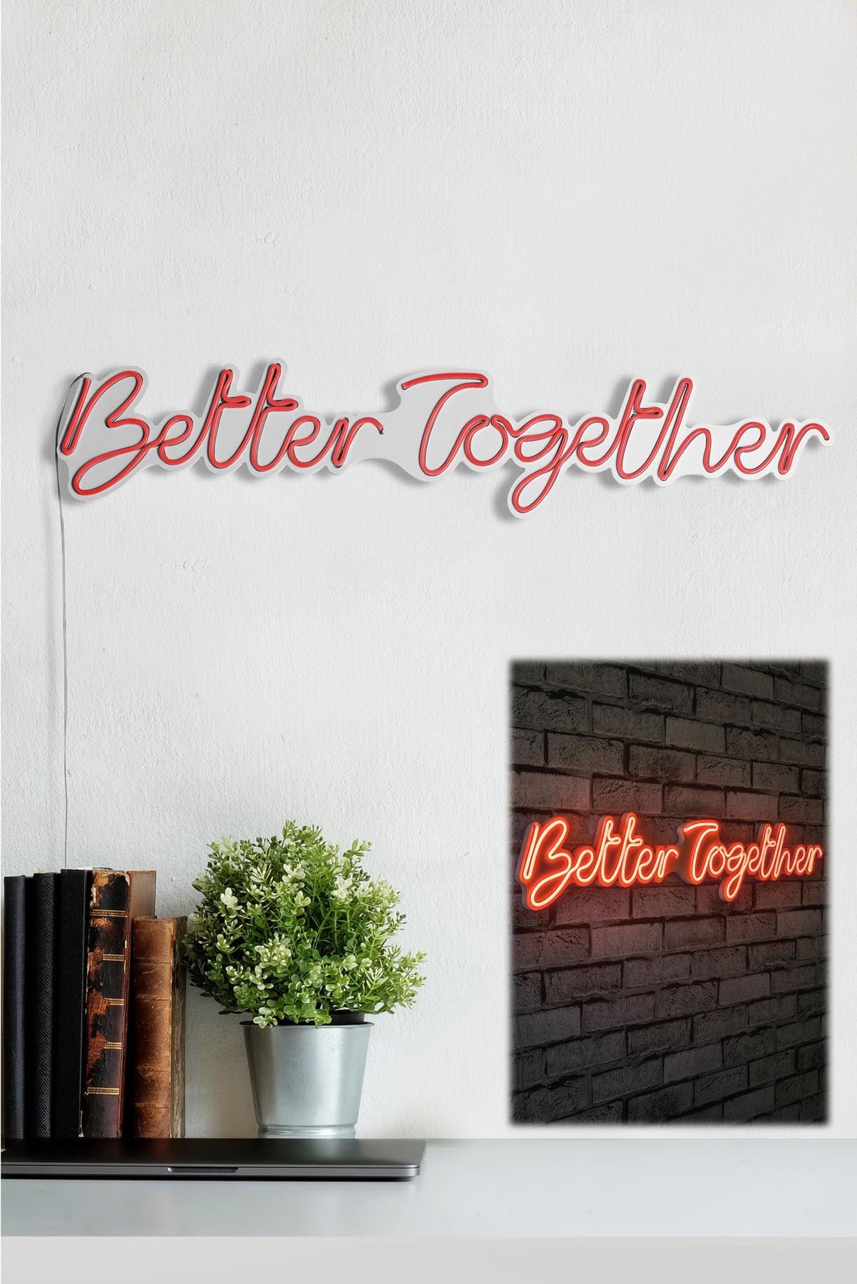 Better Together - Red in Rot präsentiert im Onlineshop von KAQTU Design AG. Wandleuchte ist von Wallity