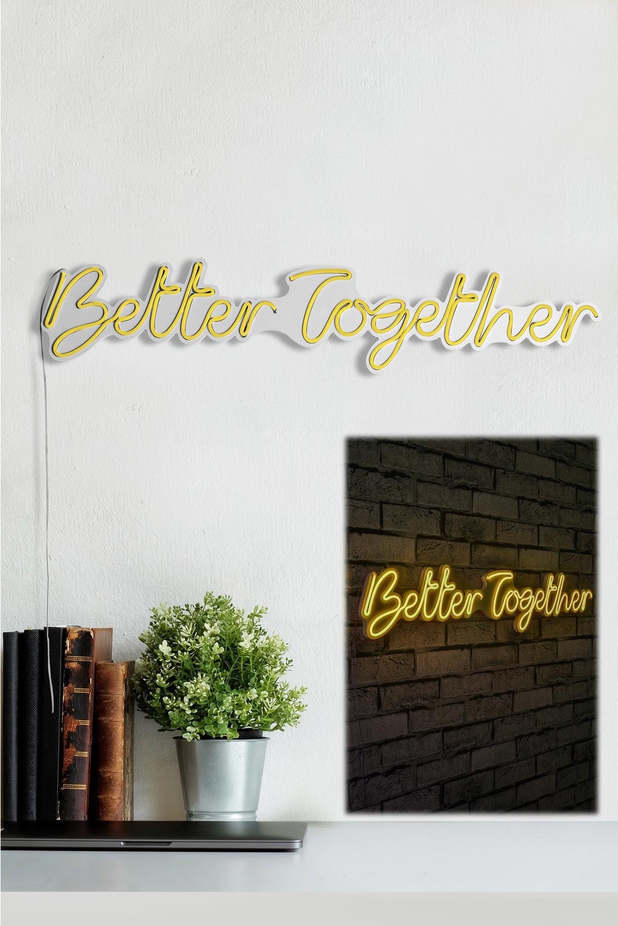 Better Together - Yellow in Gelb präsentiert im Onlineshop von KAQTU Design AG. Wandleuchte ist von Wallity