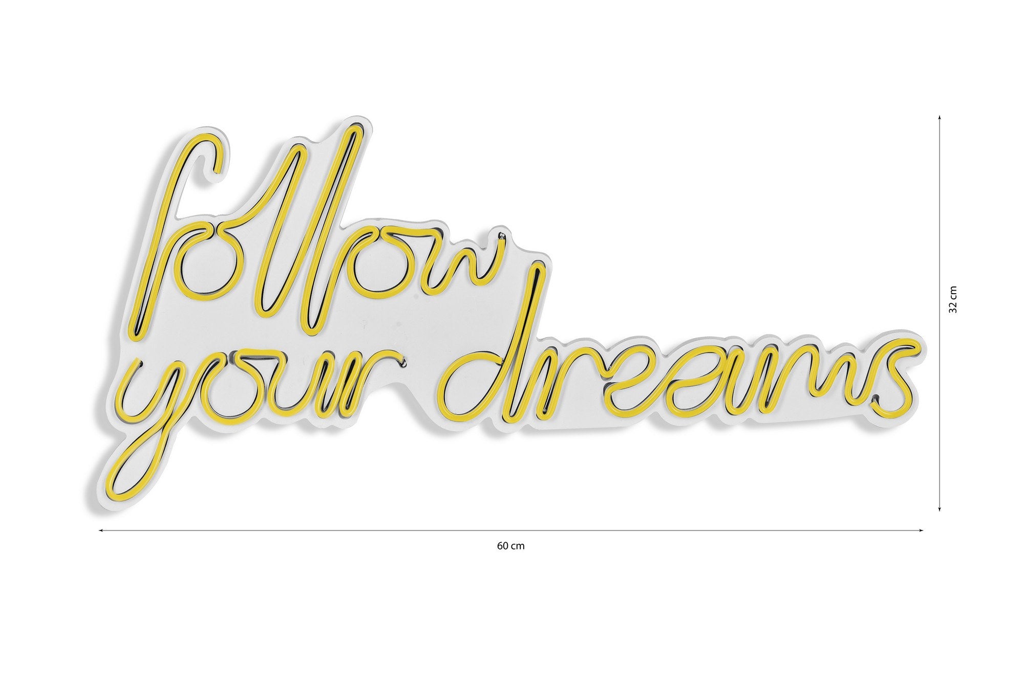 Follow Your Dreams - Yellow in Gelb präsentiert im Onlineshop von KAQTU Design AG. Wandleuchte ist von Wallity