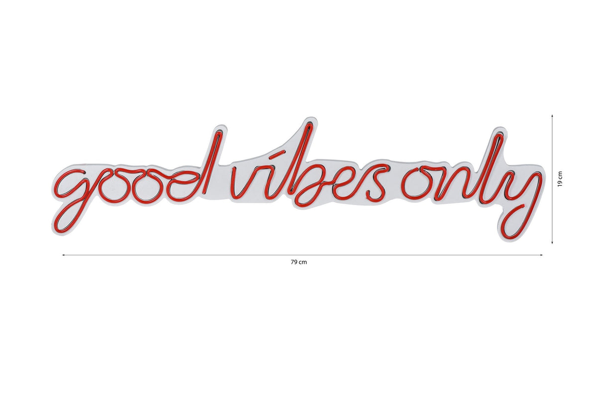 Good Vibes Only Wandleuchte - Rot in Rot präsentiert im Onlineshop von KAQTU Design AG. Wandleuchte ist von Wallity