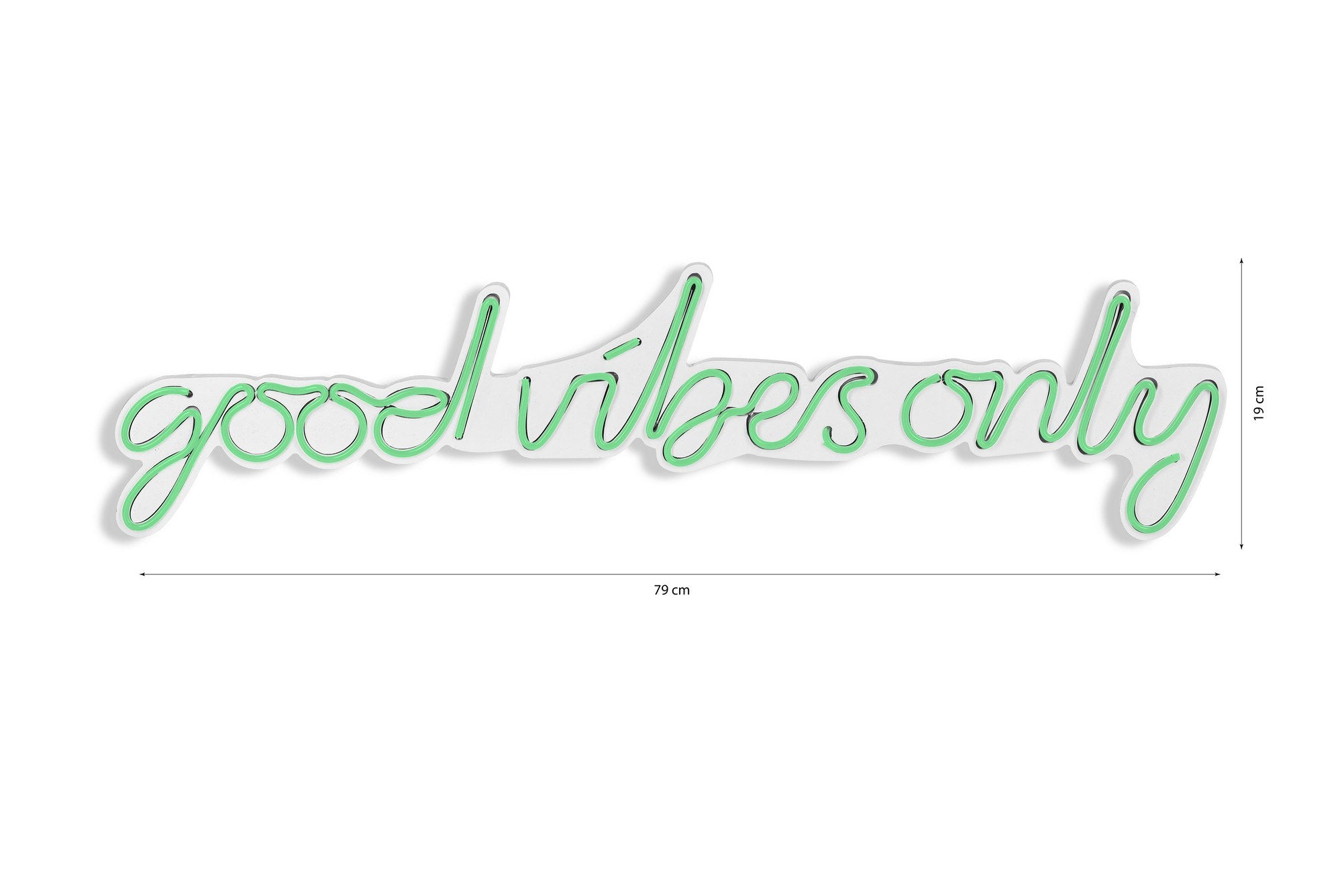 Good Vibes Only - Green in Grün präsentiert im Onlineshop von KAQTU Design AG. Wandleuchte ist von Wallity