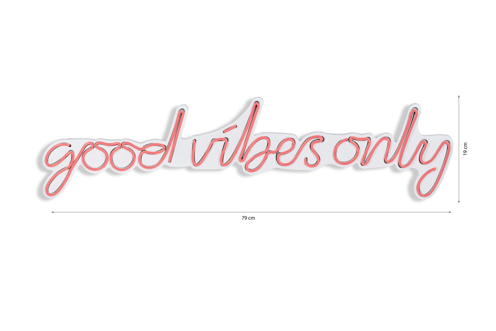 Good Vibes Only - Pink in Rosa präsentiert im Onlineshop von KAQTU Design AG. Wandleuchte ist von Wallity