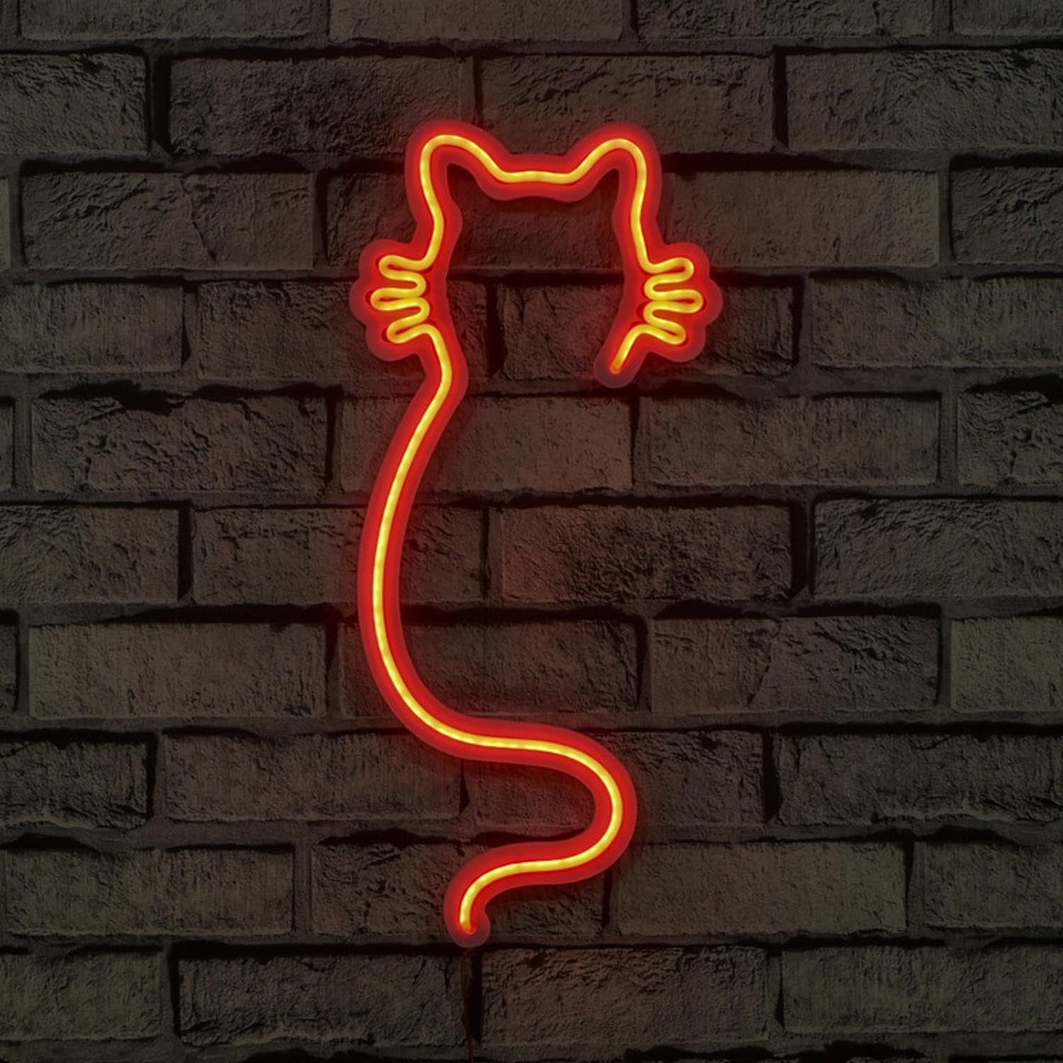 Cat - Red in Rot präsentiert im Onlineshop von KAQTU Design AG. Wandleuchte ist von Wallity