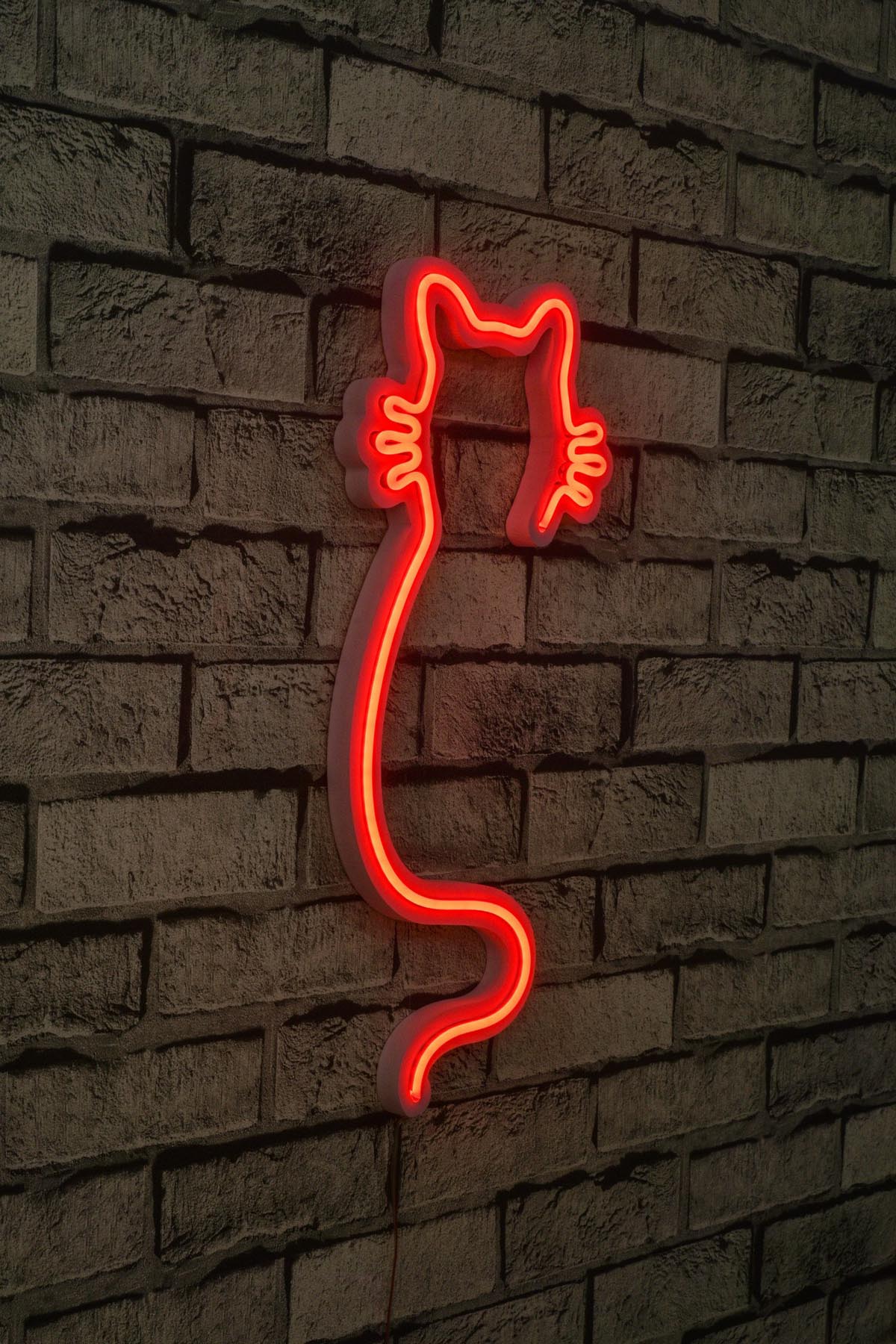 Cat - Red in Rot präsentiert im Onlineshop von KAQTU Design AG. Wandleuchte ist von Wallity