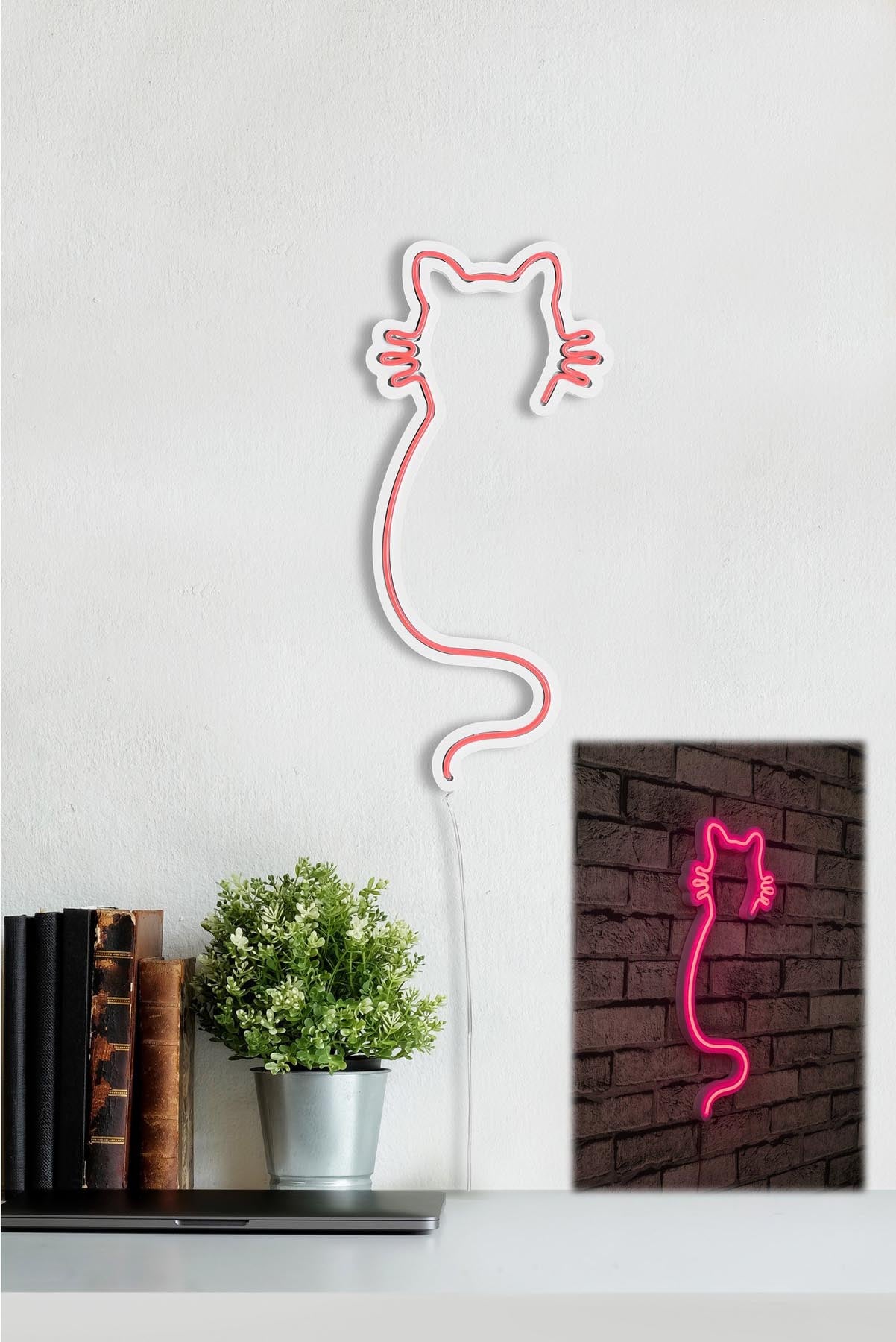 Cat - Pink in Rosa präsentiert im Onlineshop von KAQTU Design AG. Wandleuchte ist von Wallity