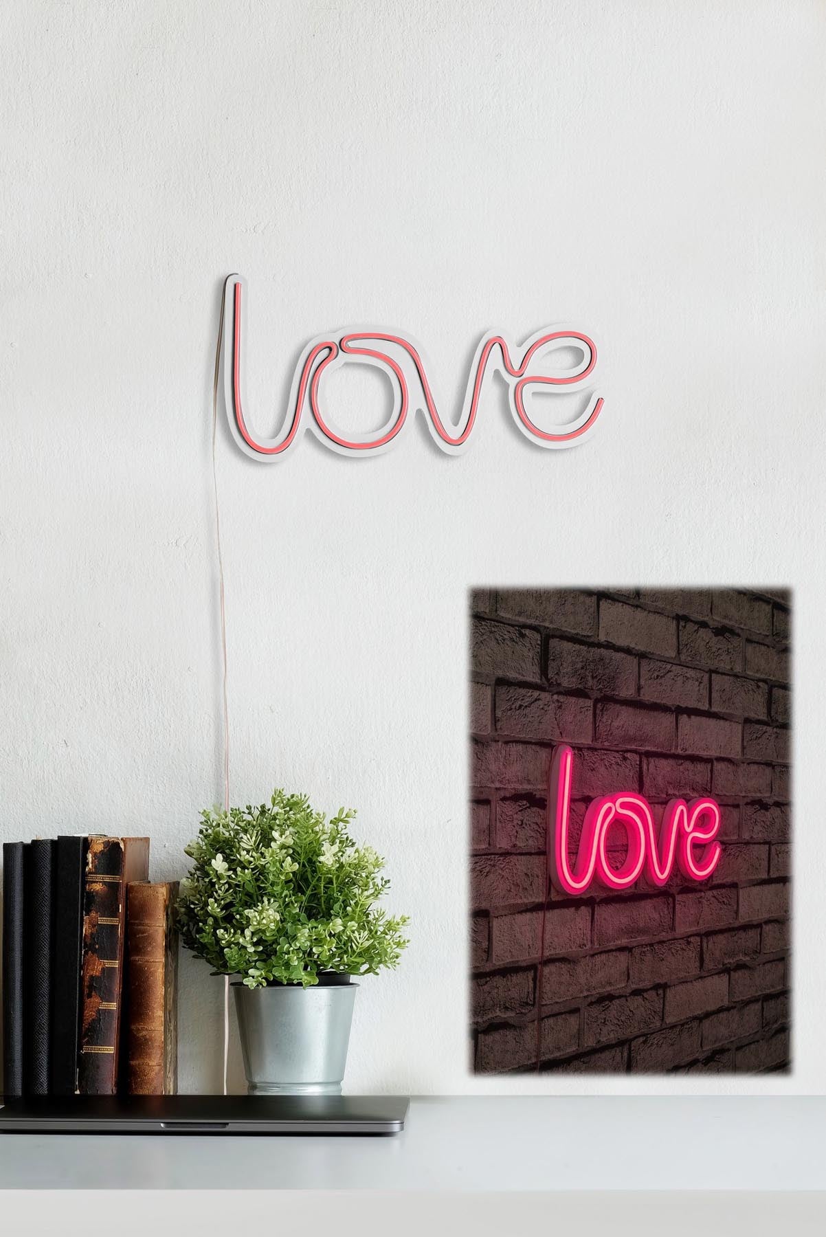 Love - Pink in Rosa präsentiert im Onlineshop von KAQTU Design AG. Wandleuchte ist von Wallity