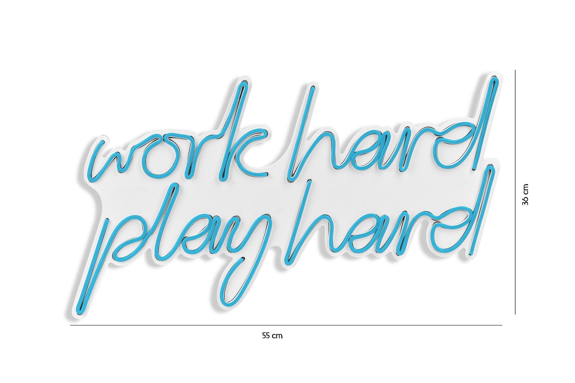 Work Hard Play Hard - Blue in Blau präsentiert im Onlineshop von KAQTU Design AG. Wandleuchte ist von Wallity