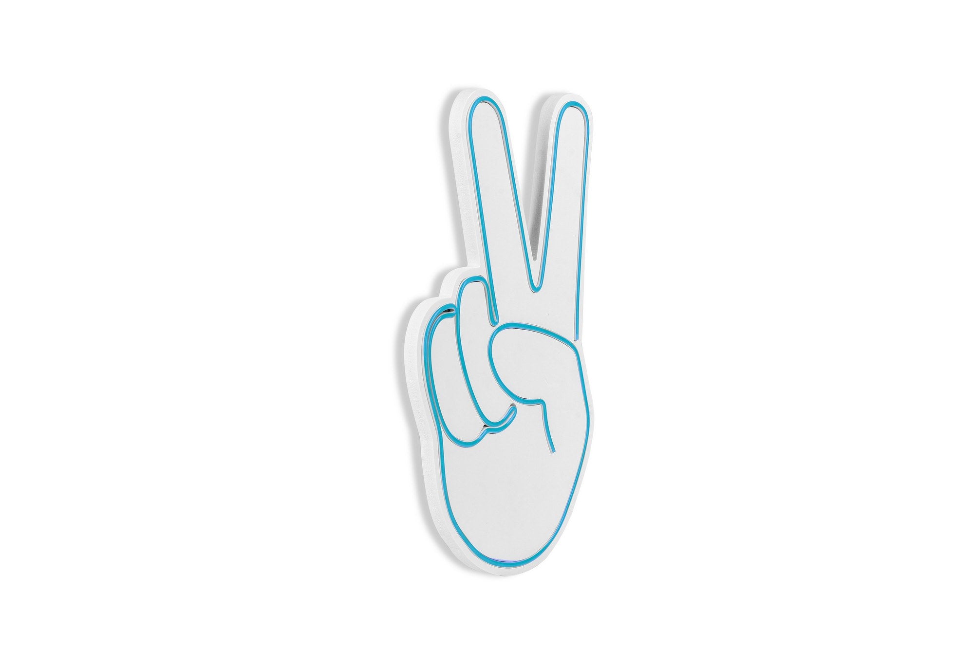 Victory Sign - Blue in Blau präsentiert im Onlineshop von KAQTU Design AG. Wandleuchte ist von Wallity