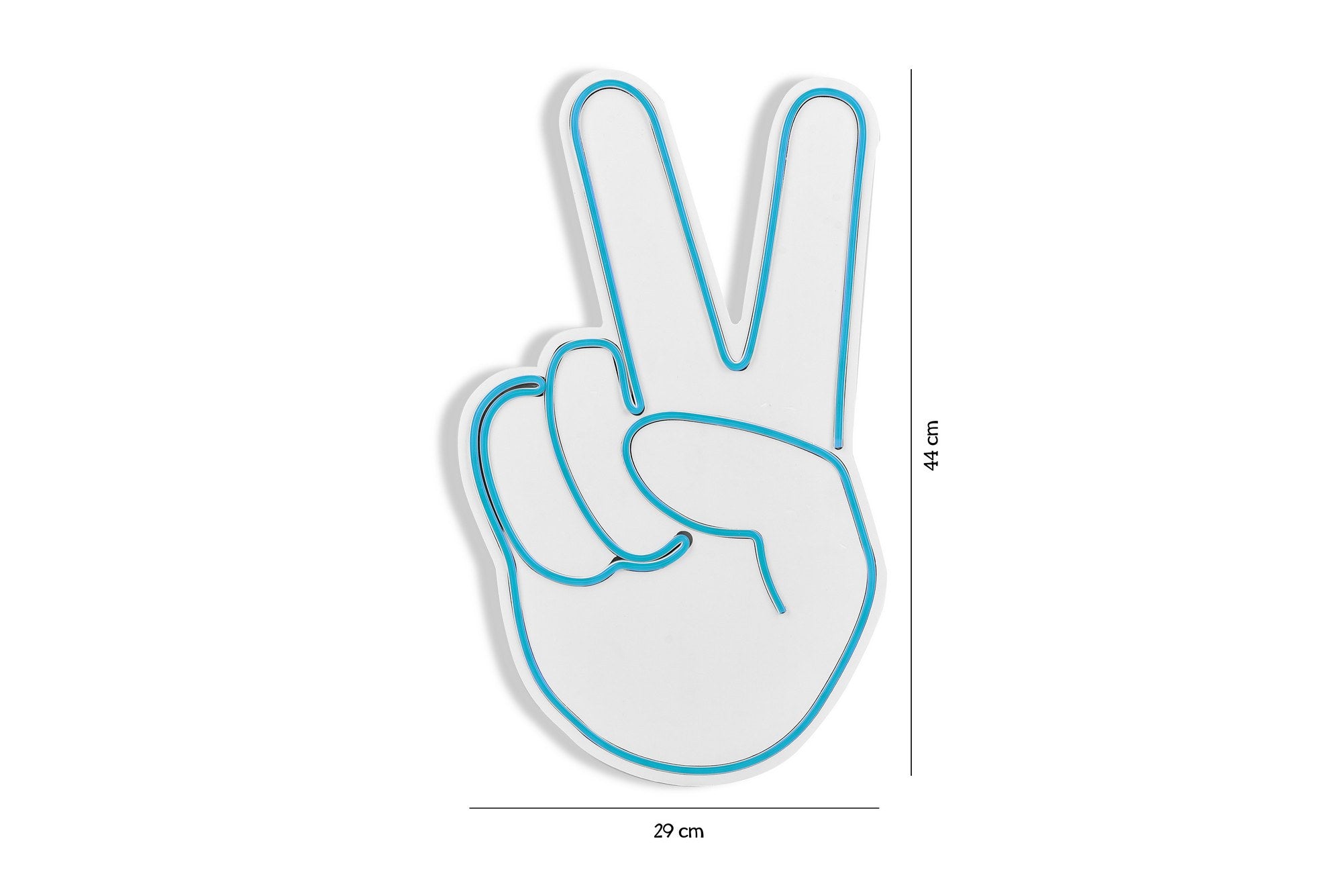 Victory Sign - Blue in Blau präsentiert im Onlineshop von KAQTU Design AG. Wandleuchte ist von Wallity
