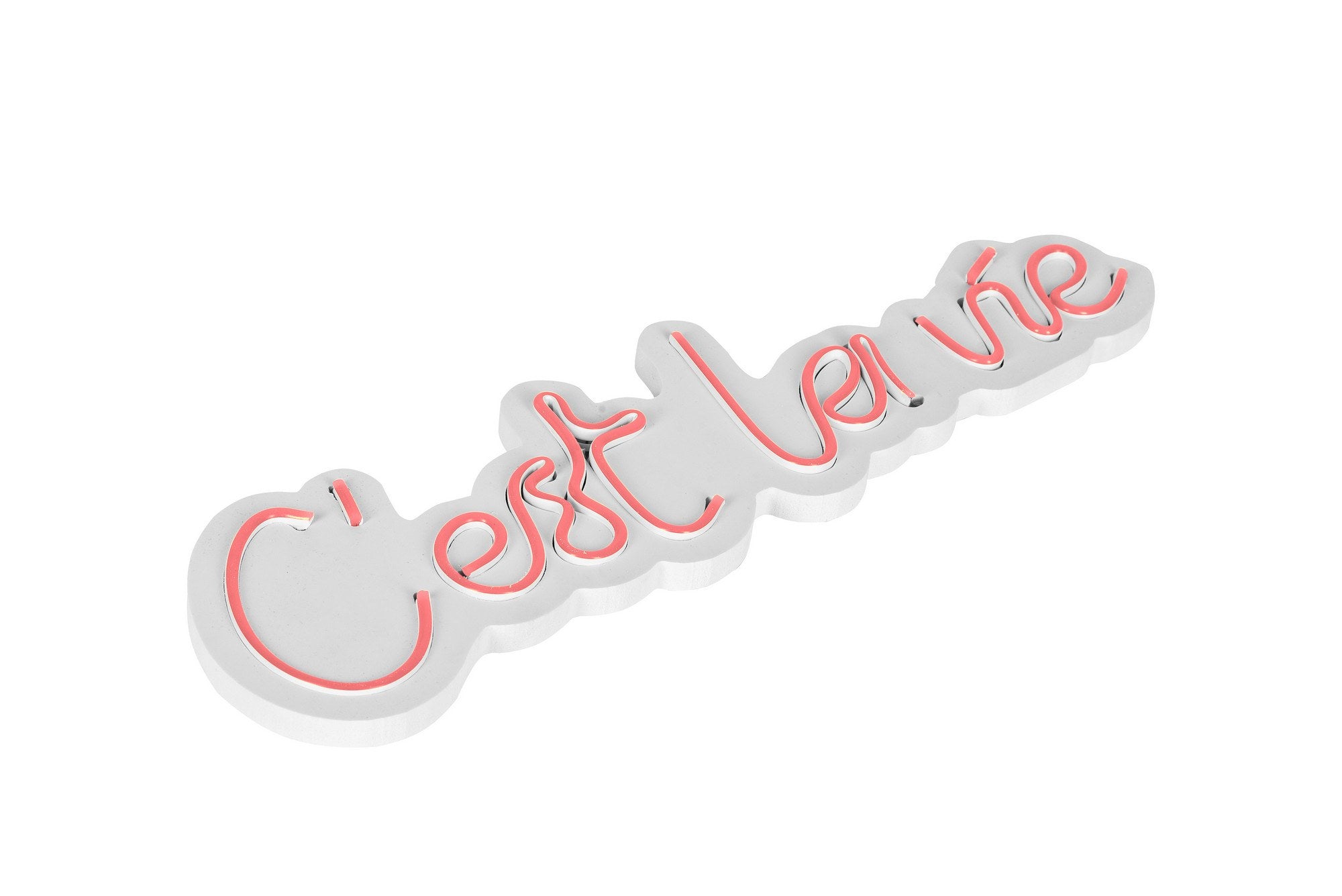 C'est La Vie - Pink in Rosa präsentiert im Onlineshop von KAQTU Design AG. Wandleuchte ist von Wallity