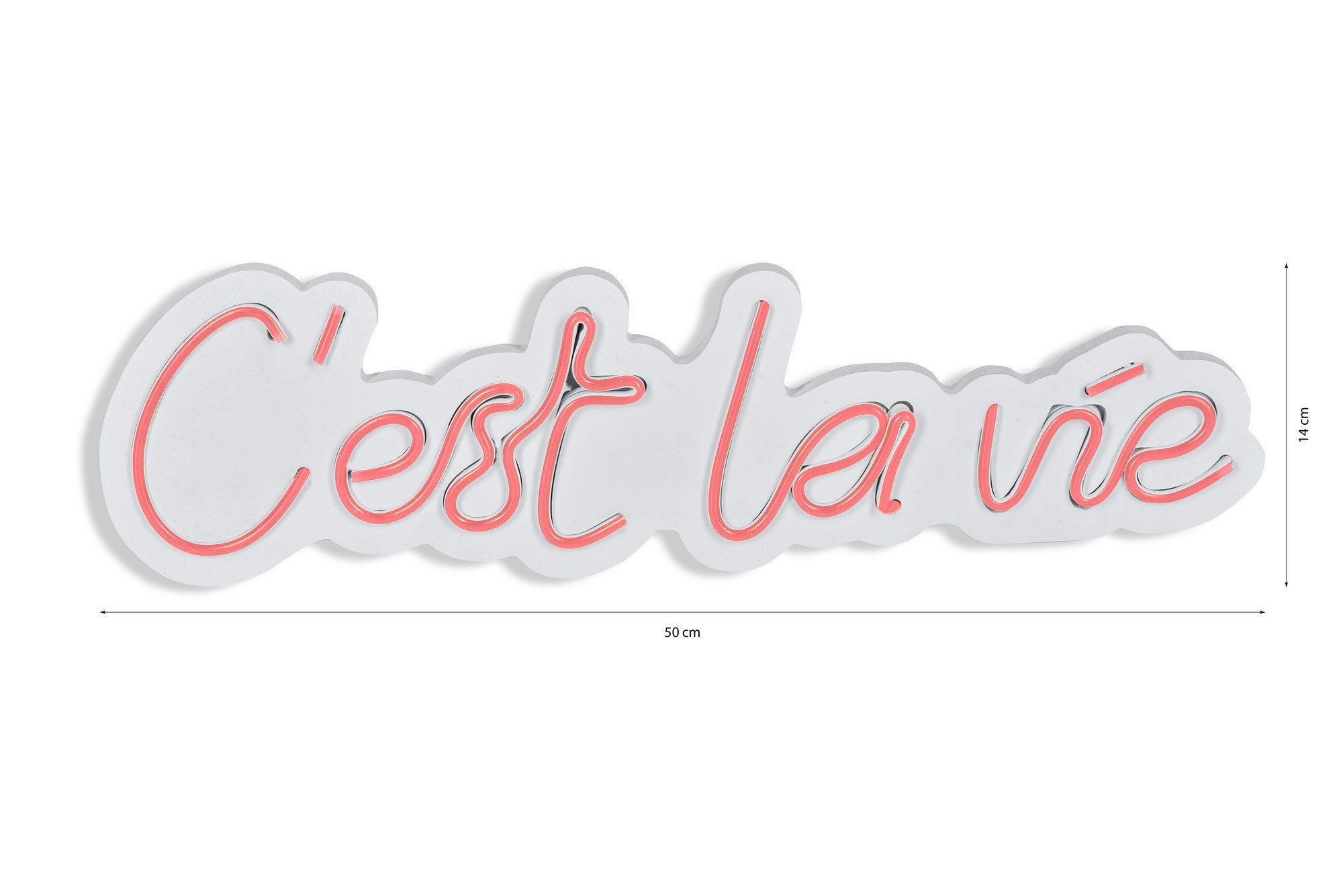 C'est La Vie - Pink in Rosa präsentiert im Onlineshop von KAQTU Design AG. Wandleuchte ist von Wallity