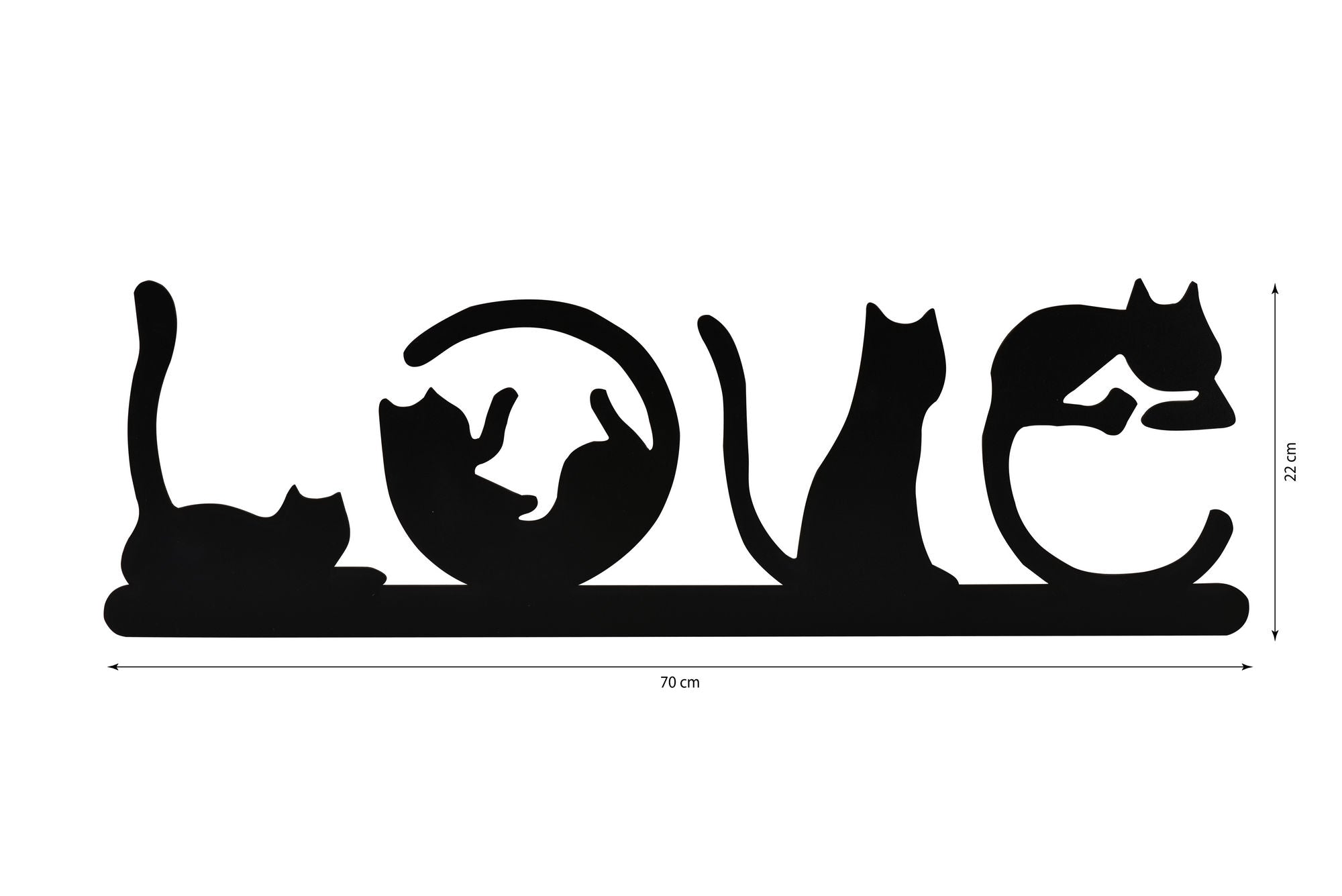 Cat Love - Blue in Blau präsentiert im Onlineshop von KAQTU Design AG. Wandleuchte ist von Wallity