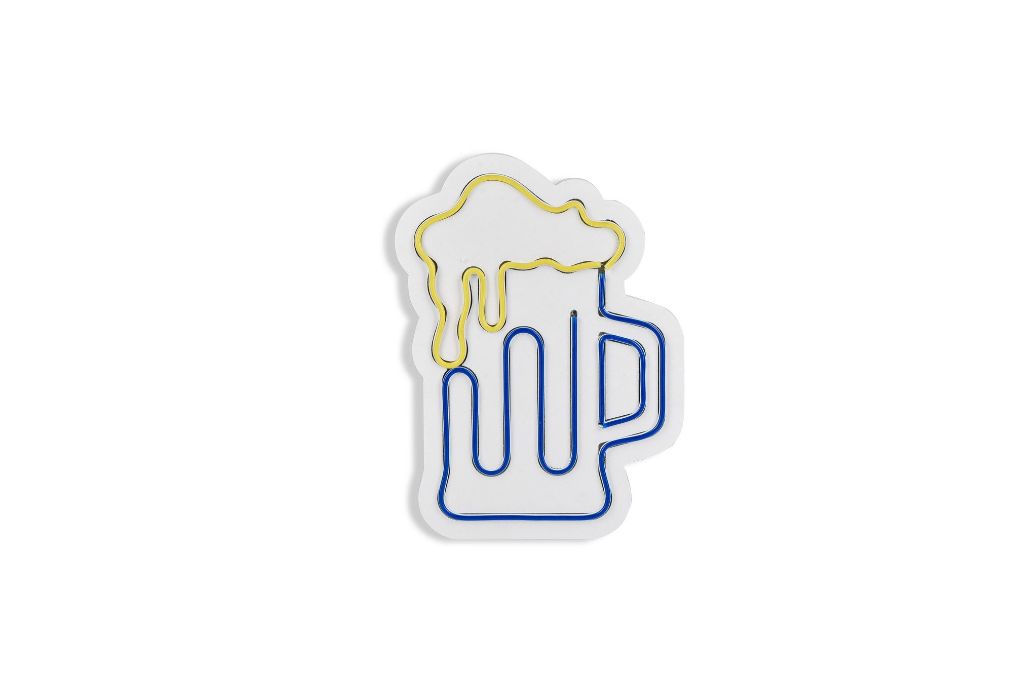 Beer Glass - Blue Yellow in Blau
 Gelb präsentiert im Onlineshop von KAQTU Design AG. Wandleuchte ist von Wallity