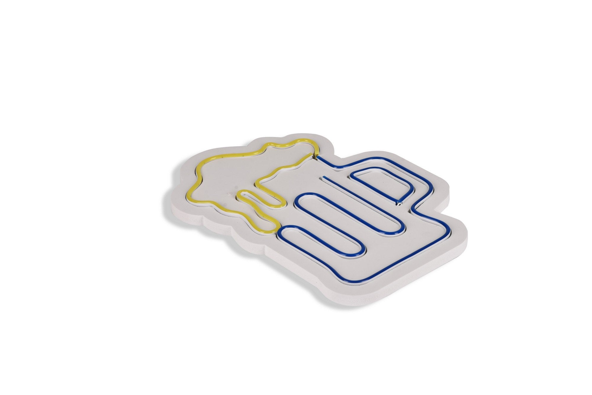 Beer Glass - Blue Yellow in Blau
 Gelb präsentiert im Onlineshop von KAQTU Design AG. Wandleuchte ist von Wallity