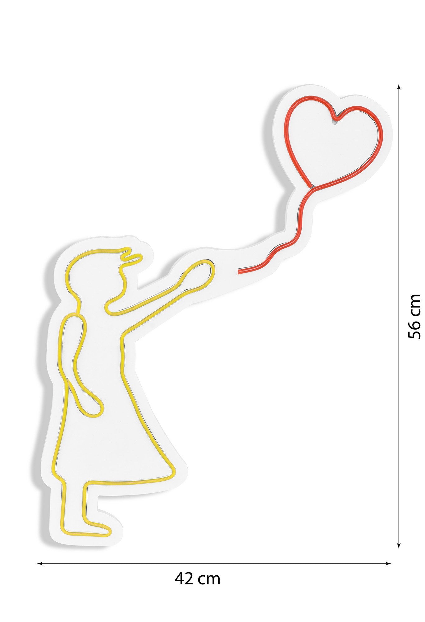 Balloon Girl - Yellow in Gelb Rot präsentiert im Onlineshop von KAQTU Design AG. Wandleuchte ist von Wallity