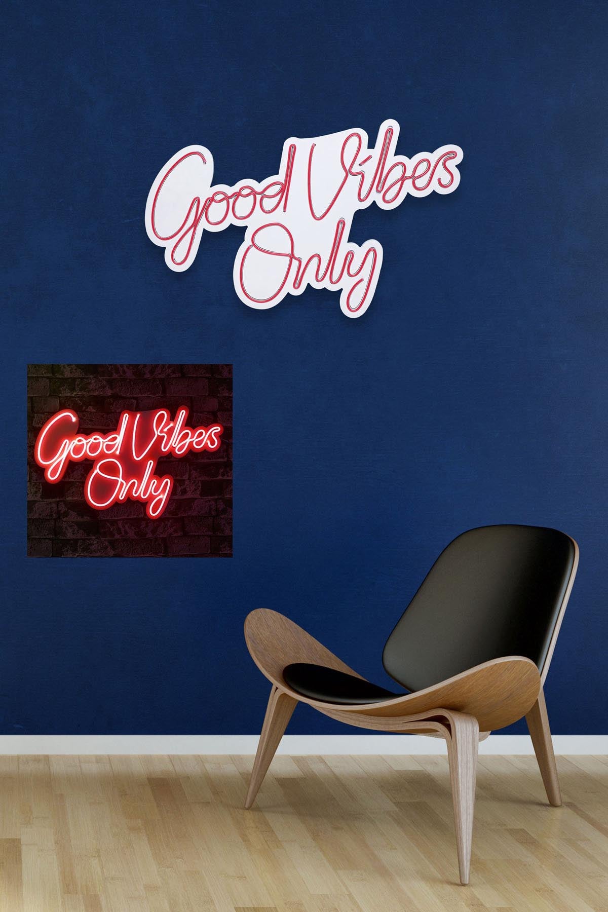 Good Vibes Only 2 - Red in Rot präsentiert im Onlineshop von KAQTU Design AG. Wandleuchte ist von Wallity