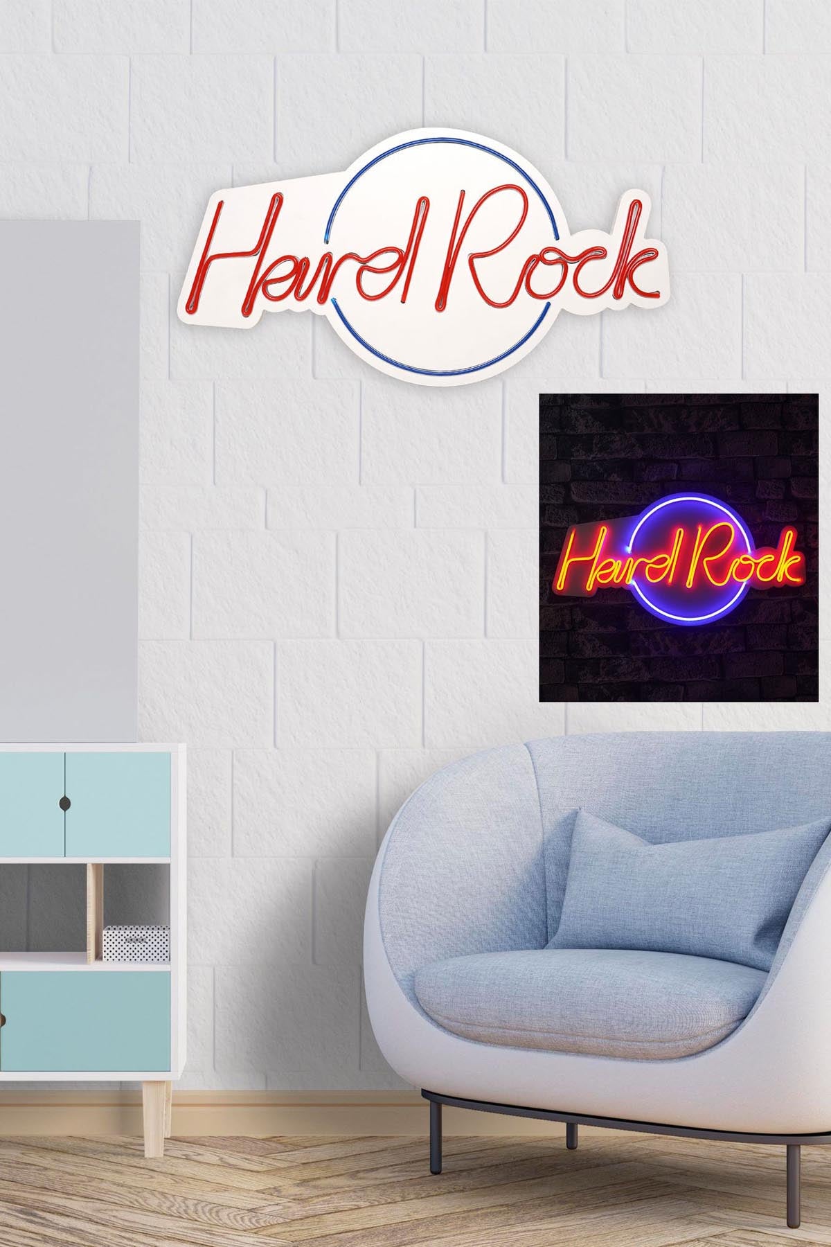 Hard Rock - Blue, Red in Blau
 Rot präsentiert im Onlineshop von KAQTU Design AG. Wandleuchte ist von Wallity