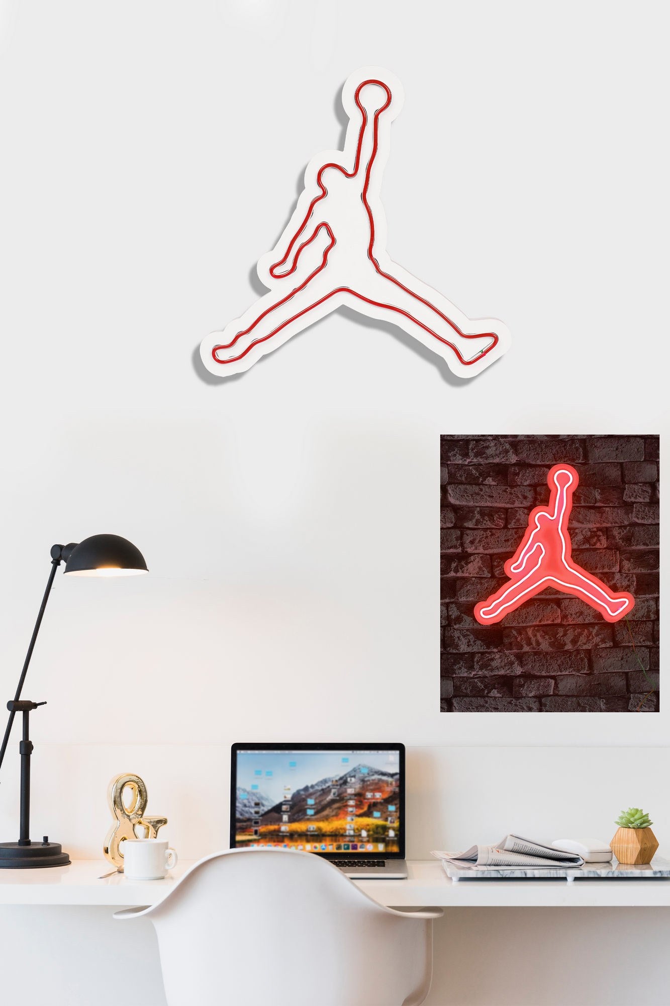Basketball - Red in Rot präsentiert im Onlineshop von KAQTU Design AG. Wandleuchte ist von Wallity