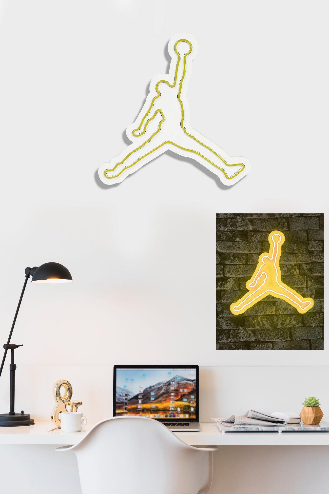 Basketball - Yellow in Gelb präsentiert im Onlineshop von KAQTU Design AG. Wandleuchte ist von Wallity