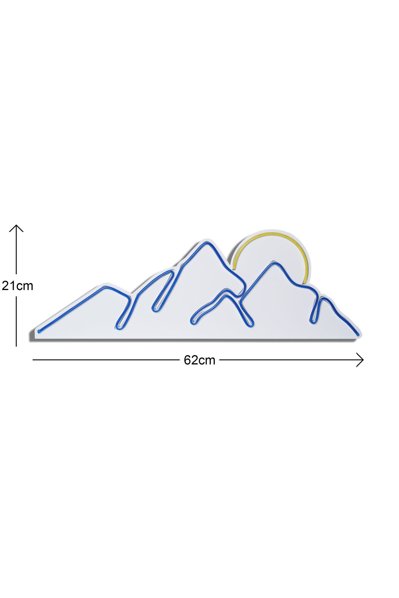 Mountain - Blue - Yellow in Blau
 Gelb präsentiert im Onlineshop von KAQTU Design AG. Wandleuchte ist von Wallity