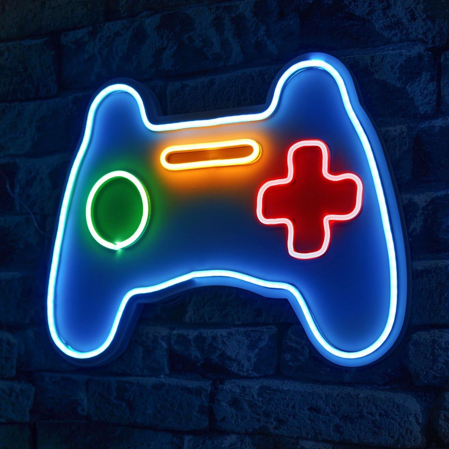 Play Station Gaming Controller - Blue in Mehrfarbig präsentiert im Onlineshop von KAQTU Design AG. Wandleuchte ist von Wallity