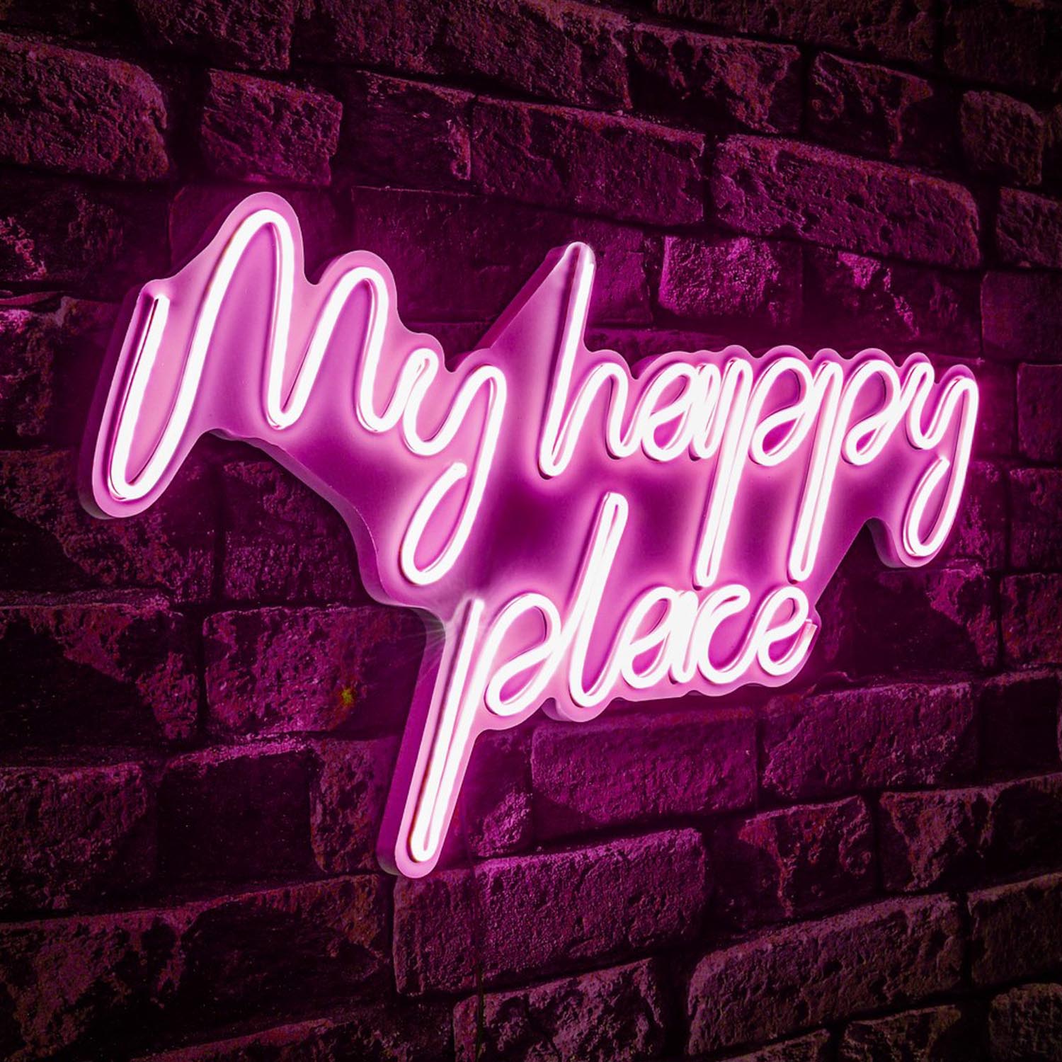 My Happy Place - Pink in Rosa präsentiert im Onlineshop von KAQTU Design AG. Wandleuchte ist von Wallity