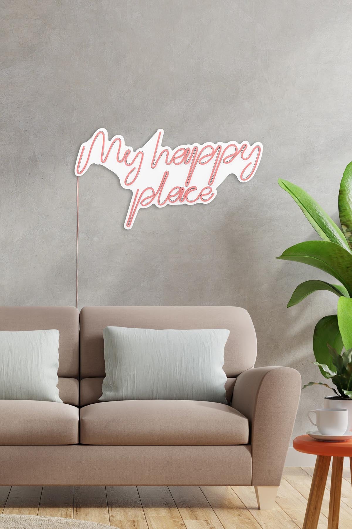 My Happy Place - Pink in Rosa präsentiert im Onlineshop von KAQTU Design AG. Wandleuchte ist von Wallity