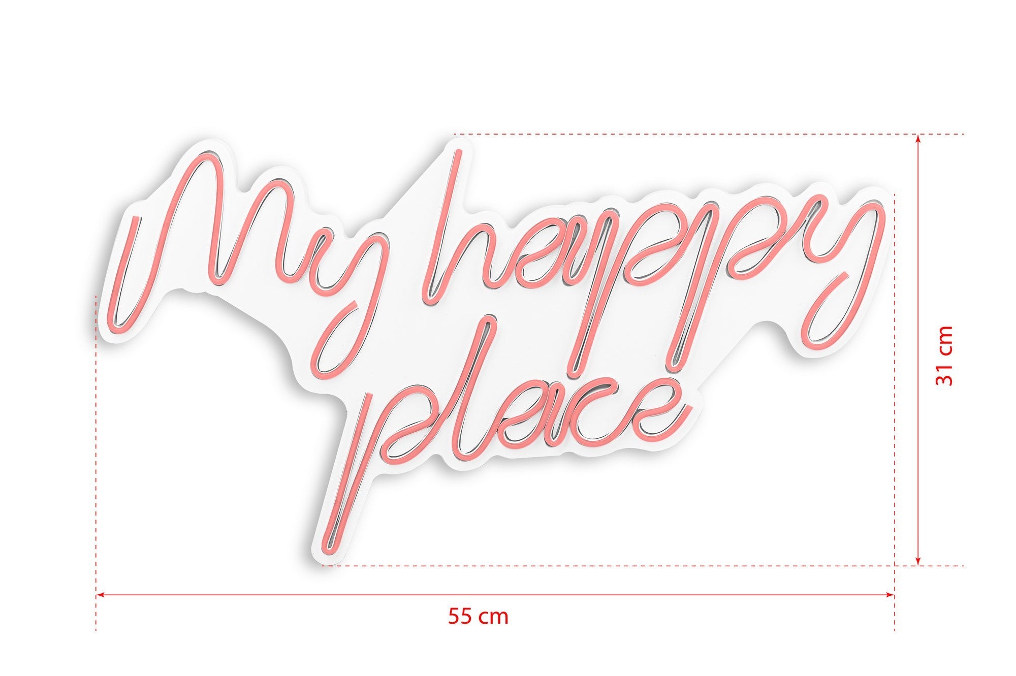 My Happy Place - Pink in Rosa präsentiert im Onlineshop von KAQTU Design AG. Wandleuchte ist von Wallity