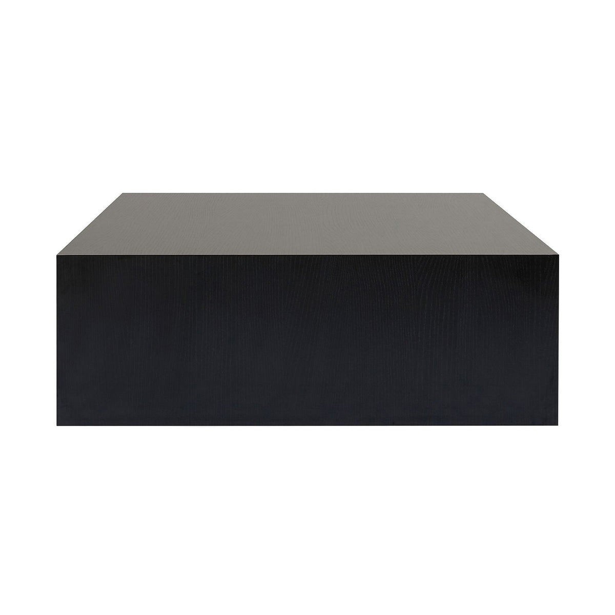 Quadratischer Couchtisch Prizma in Holz Schwarz aus 100% MDF, 18 mm dick, Masse 90x90x35 cm, skandinavisches Design von Nordure.
