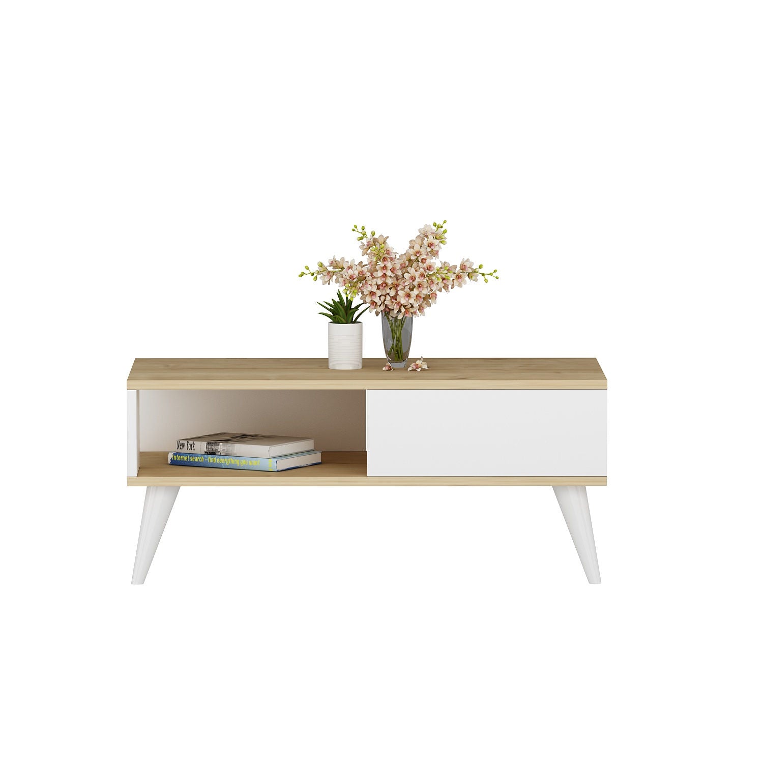 Seul - Sapphire, White in Saphir Weiss präsentiert im Onlineshop von KAQTU Design AG. Beistelltisch ist von Hanah Home