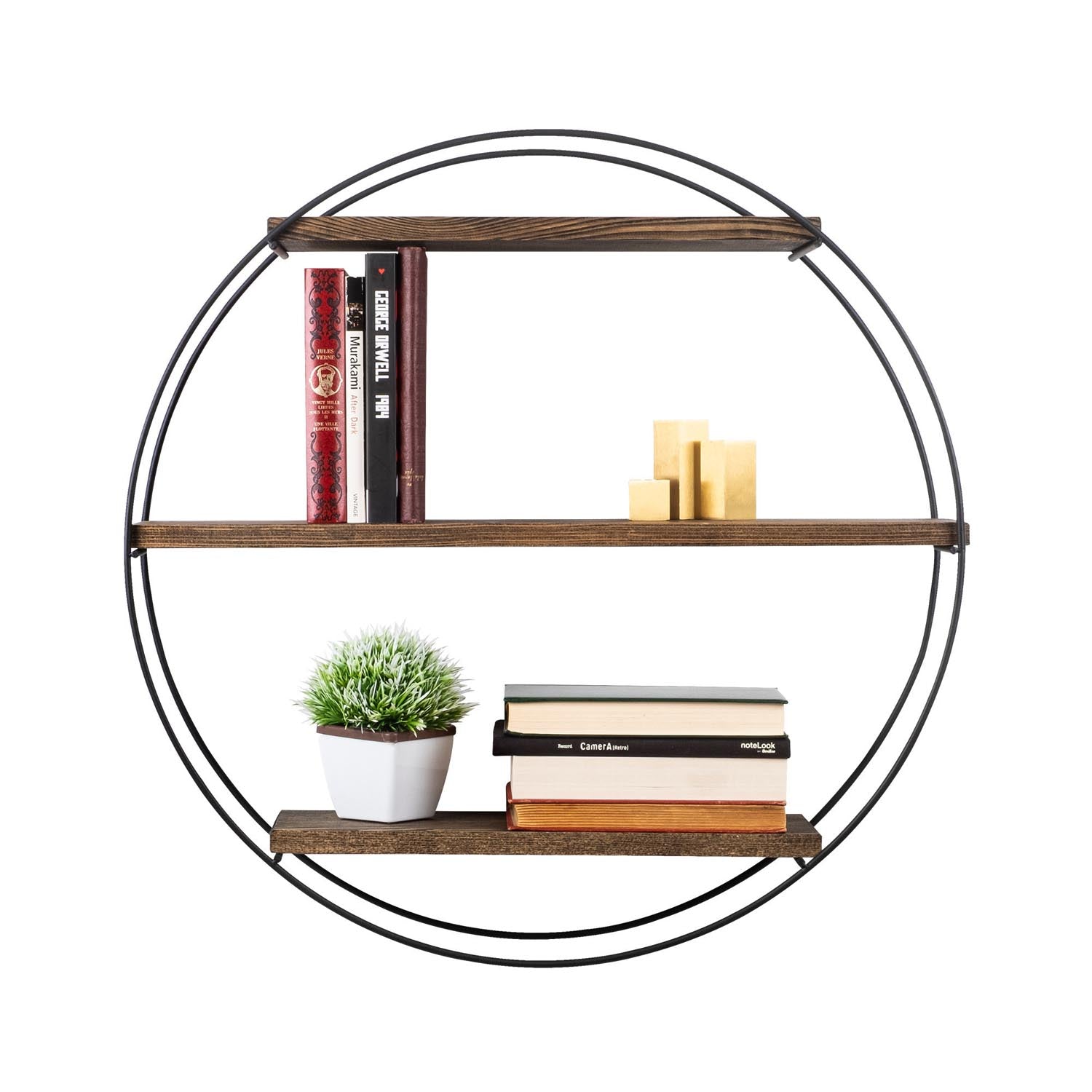 Tulipa in Schwarznuss präsentiert im Onlineshop von KAQTU Design AG. Wandregal ist von Hanah Home