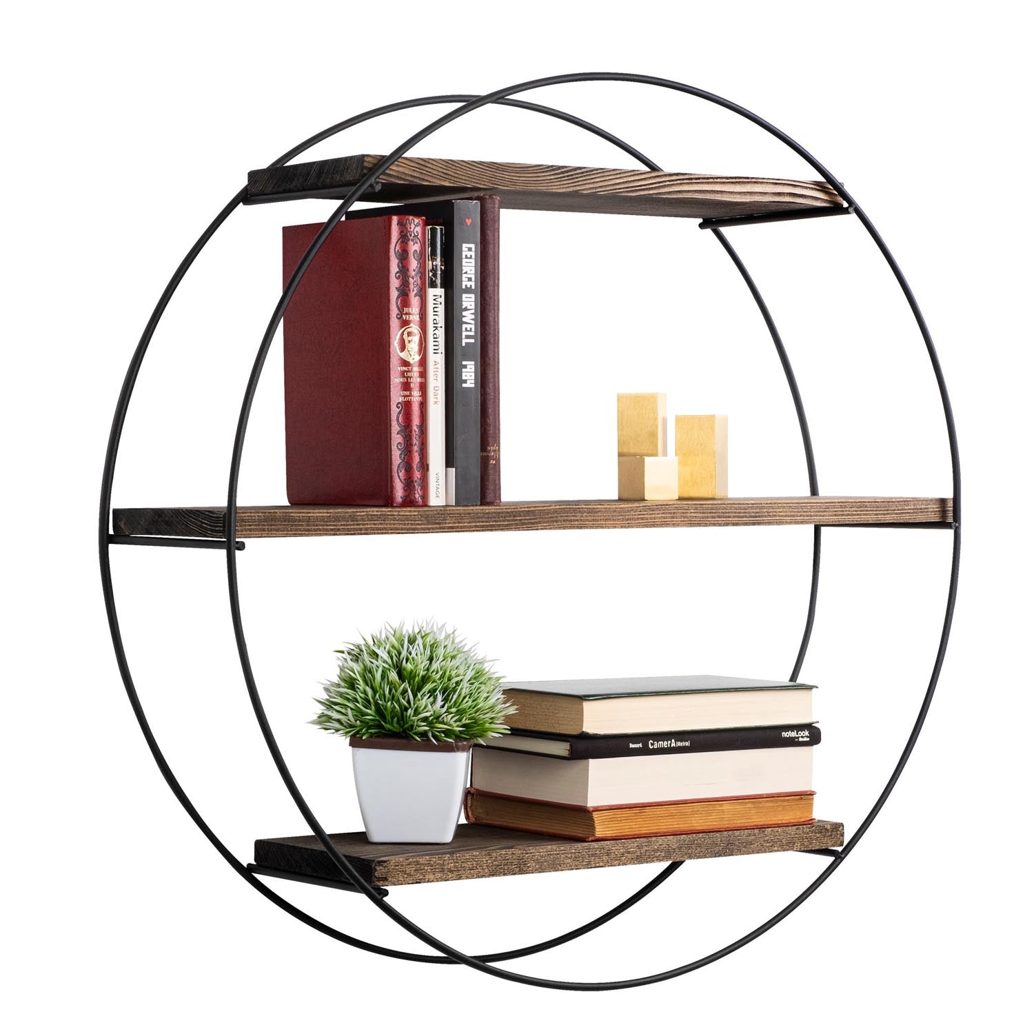 Tulipa in Schwarznuss präsentiert im Onlineshop von KAQTU Design AG. Wandregal ist von Hanah Home