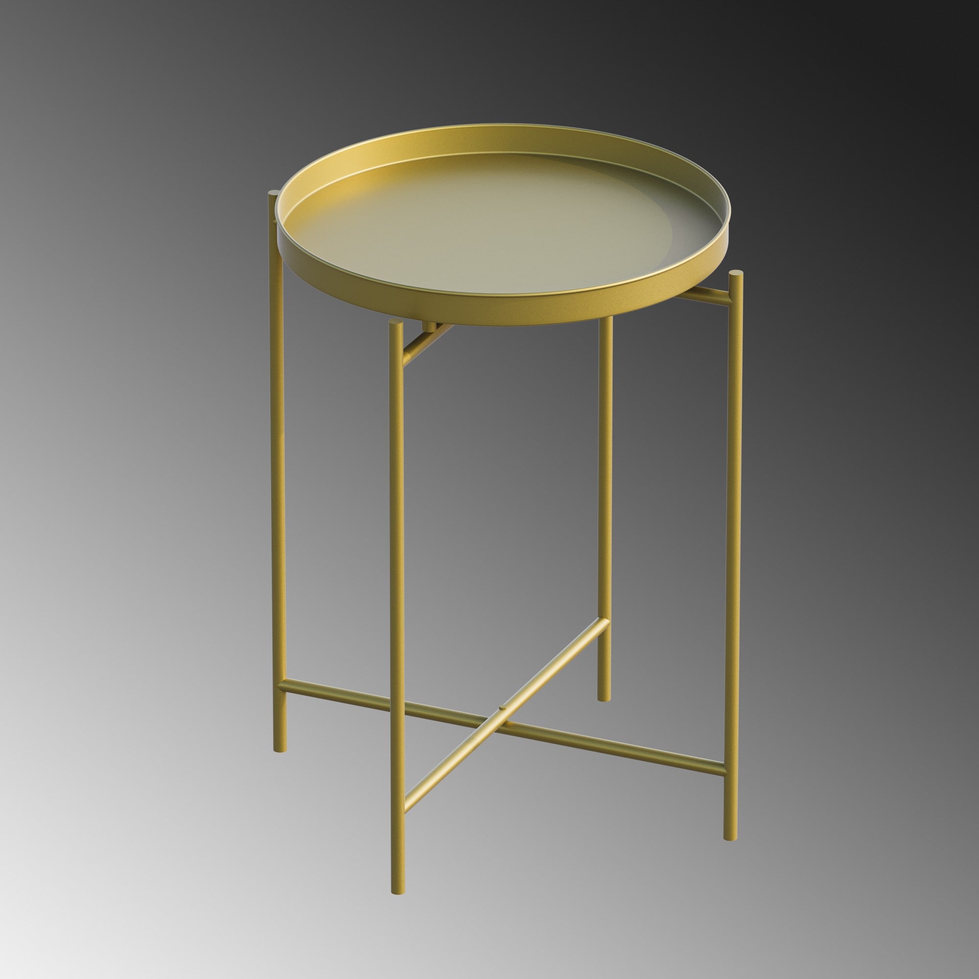 Shb-007-A in Gold präsentiert im Onlineshop von KAQTU Design AG. Beistelltisch ist von Hanah Home